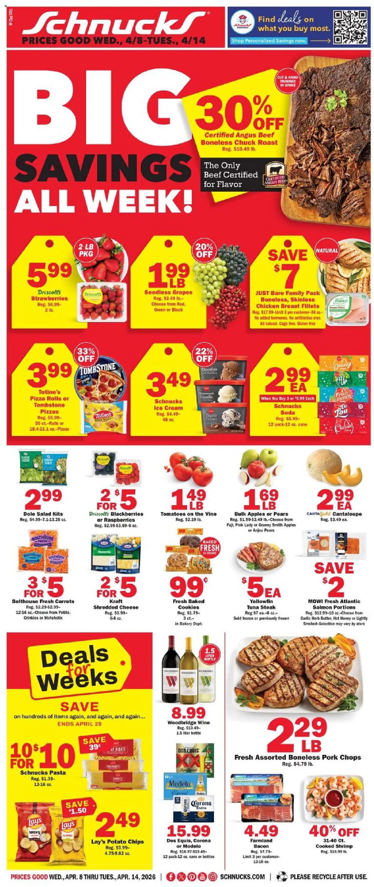 Schnucks Ad - valid from 08.04.2026 | Page: 1