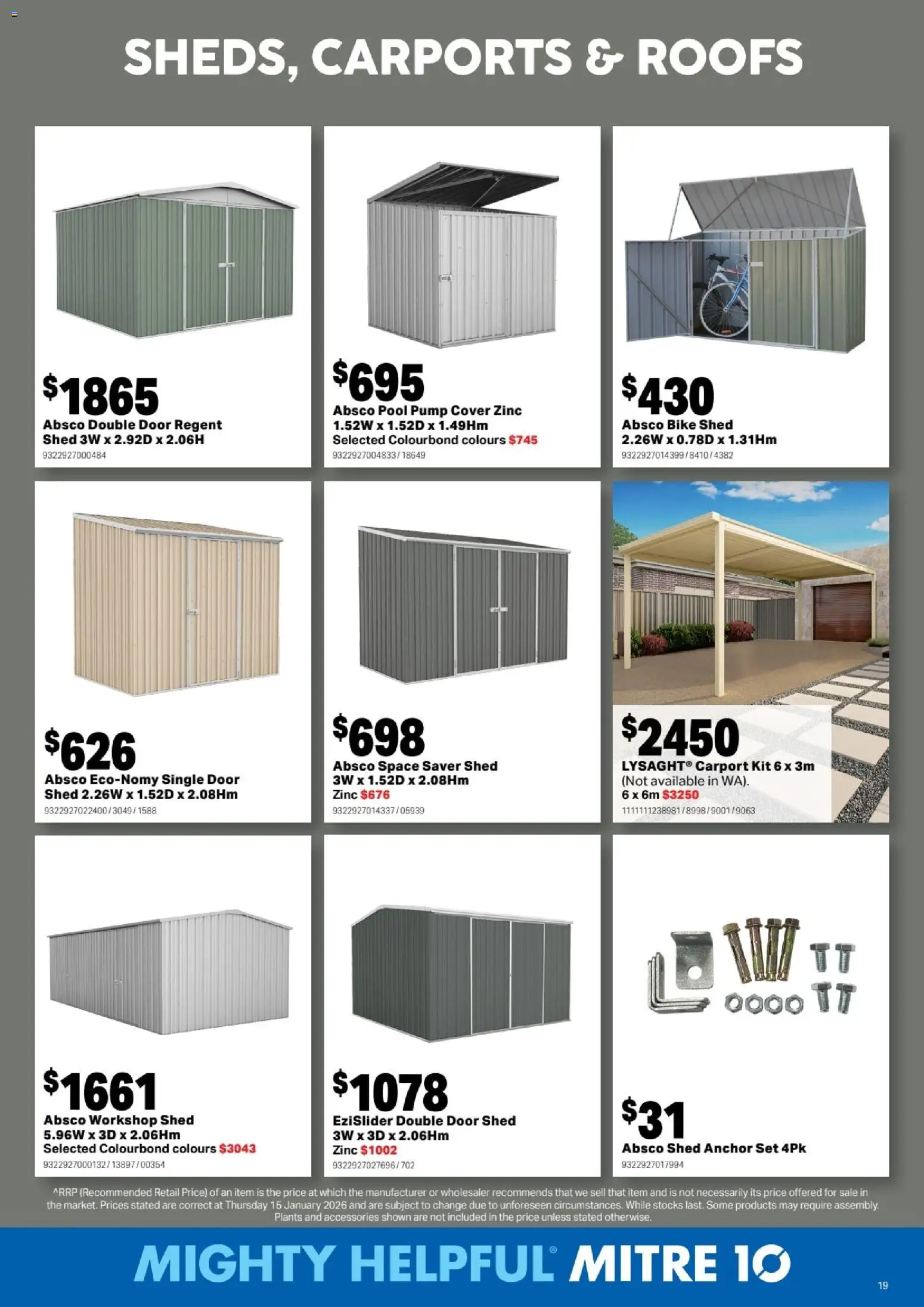Mitre 10 catalogue - valid from 25.02.2026 | Page: 19 | Products: Door, Shed, Accessories, Zinc