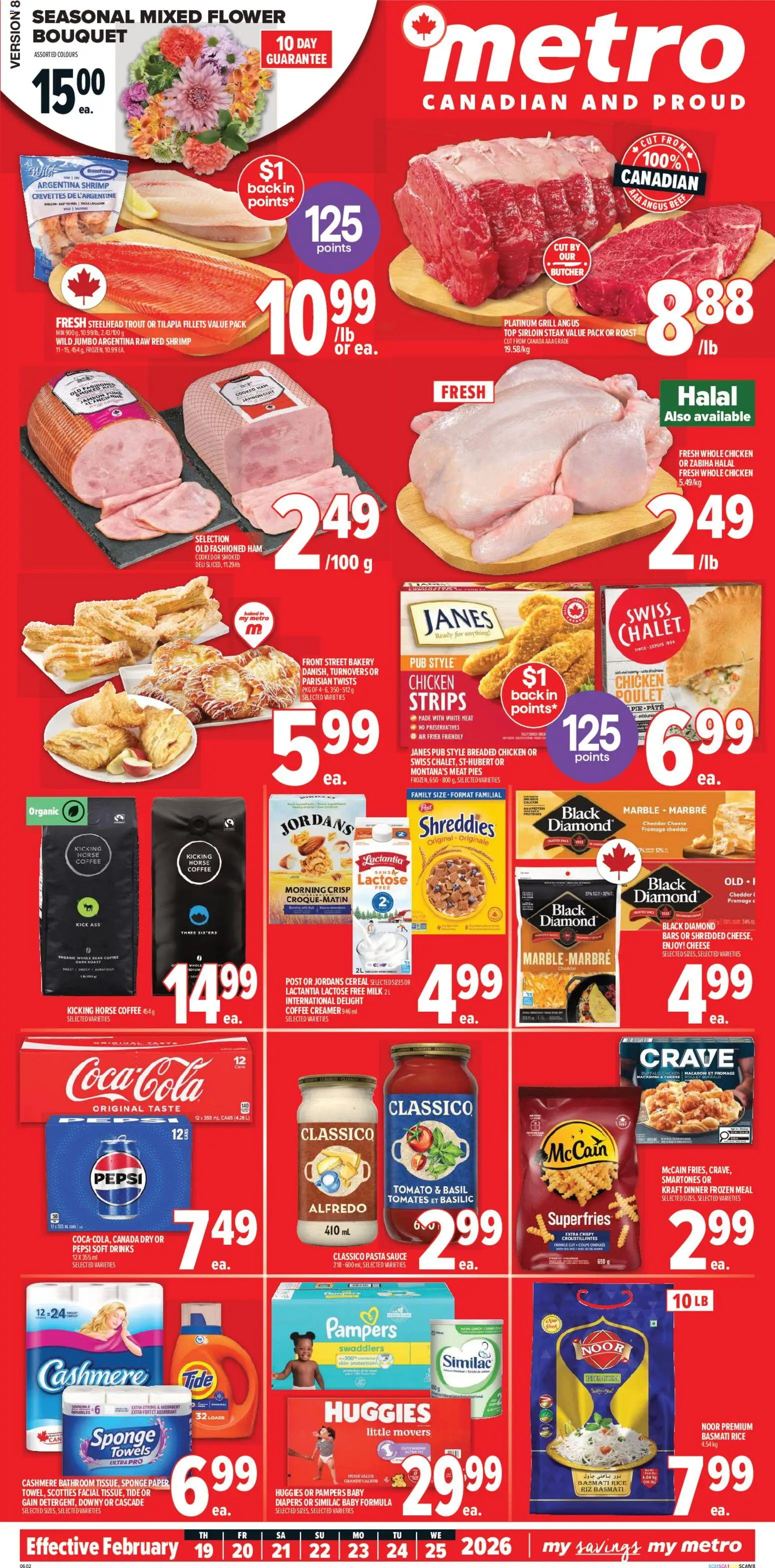 Metro flyer valid from 19.02.2026 | Page: 2 | Products: Grill, Sponge, Milk, Cheese