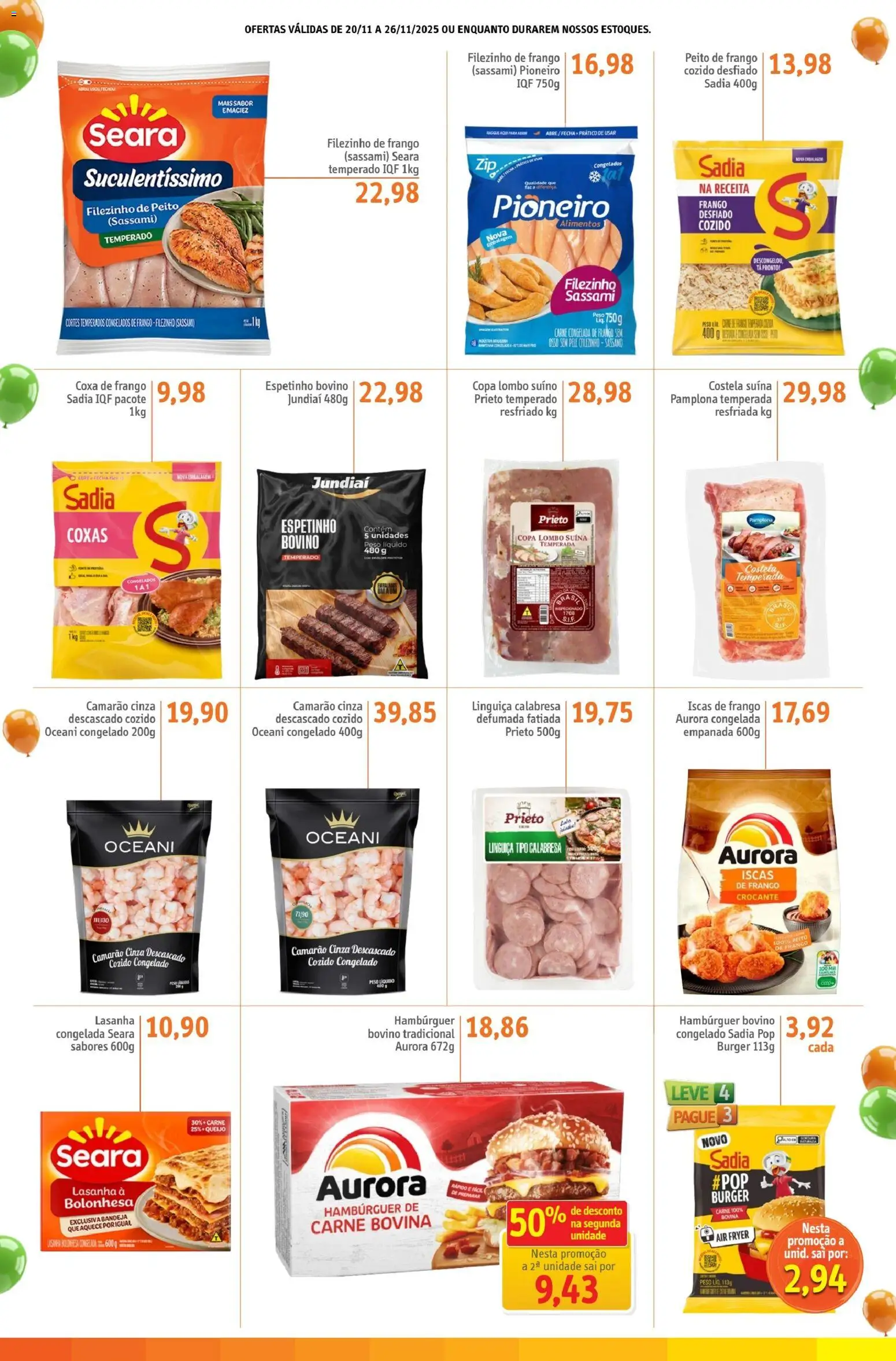 Sonda Folheto - válido de 20.11.2025 | Página: 2 | Produtos: Air fryer, Coxa de frango, Copa, Lasanha