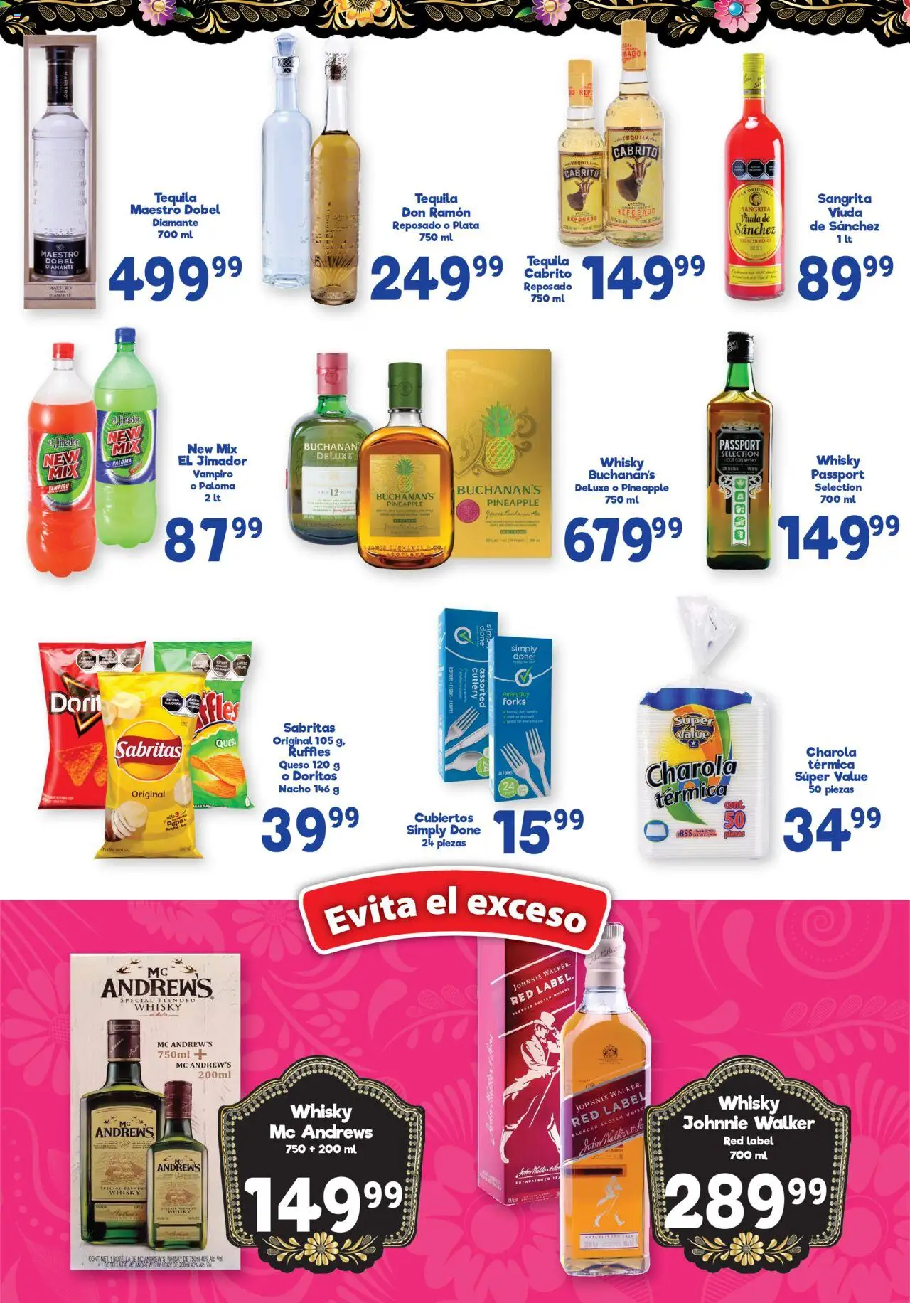 Nuevas ofertas de S-Mart válidas en toda la República Mexicana desde el 12.09.2025. ¡Encuentra las mejores ofertas en S-Mart - Folleto de Feria - Matamoros! | Página: 5 | Productos: Queso, Tequila, Botella, Whisky