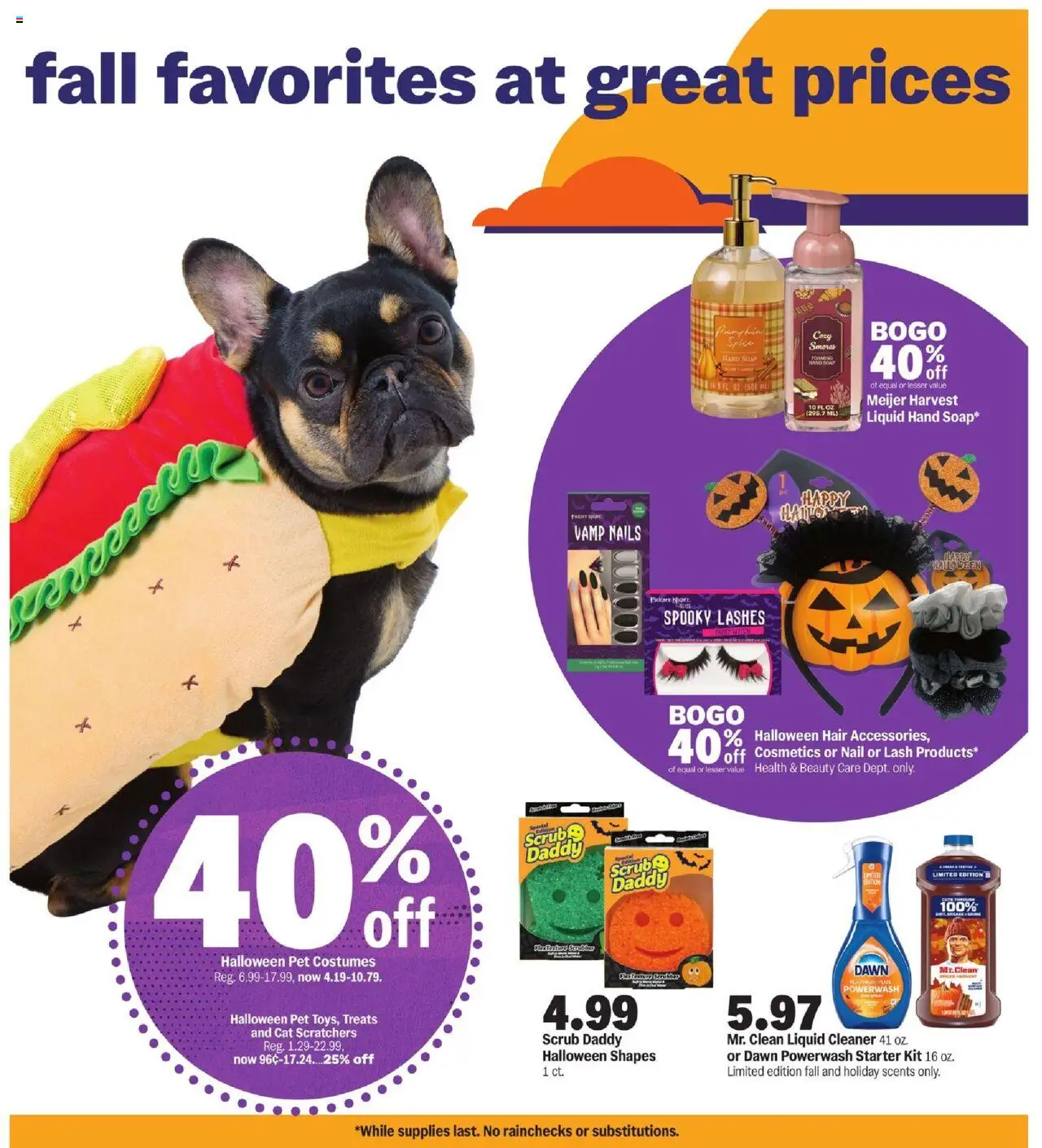 Meijer Trick or Treat Deals - valid from 15.10.2025 | Page: 4 | Products: Nail, Soap, Starter, Pumpkin