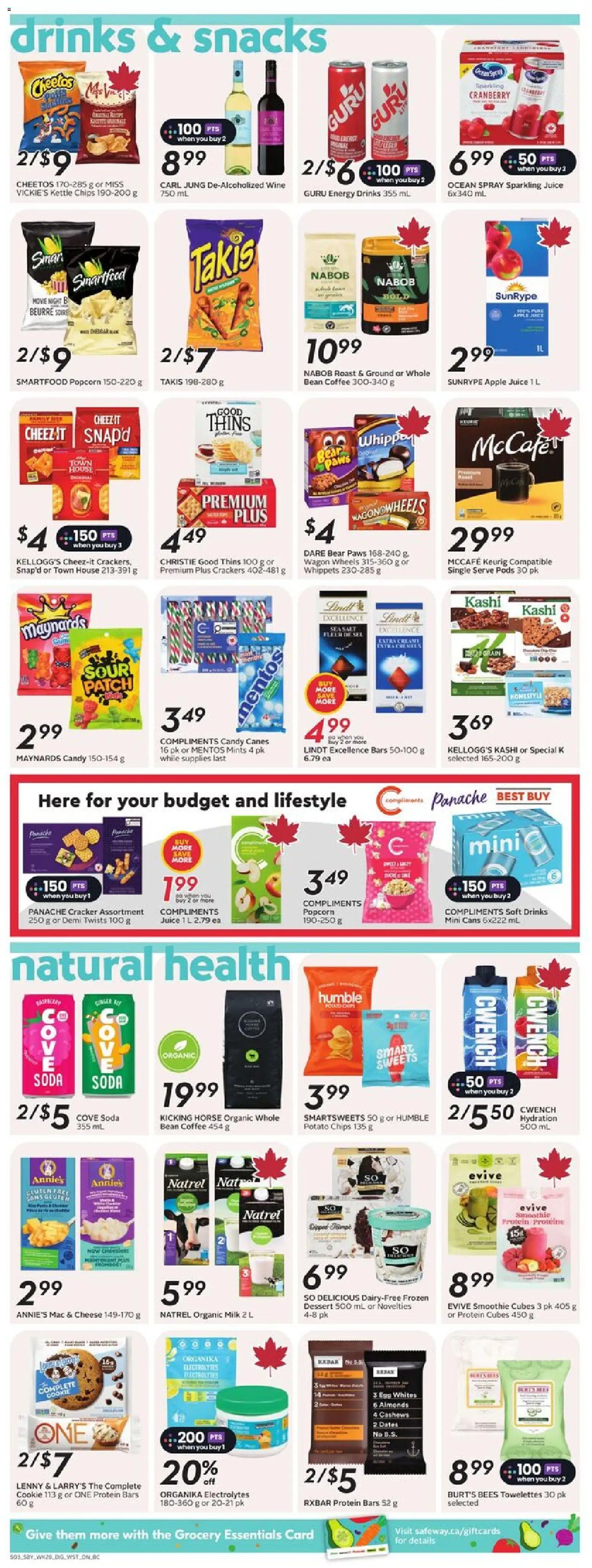 Safeway flyer valid from 06.11.2025 | Page: 11 | Products: Chips, Kettle, Coffee, Juice