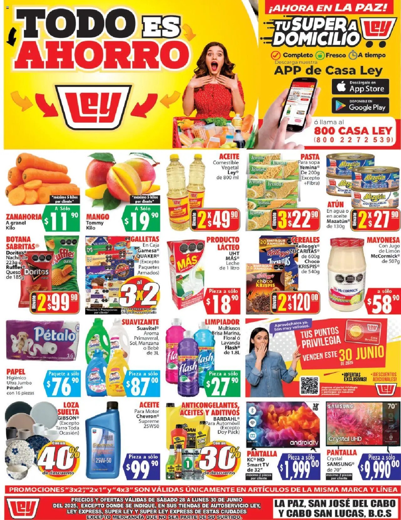 Nuevas ofertas de Casa Ley válidas en toda la República Mexicana desde el 28.06.2025. ¡Encuentra las mejores ofertas en Casa Ley folleto! | Página: 2 | Productos: Atún, Agua, Mango, Suavizante