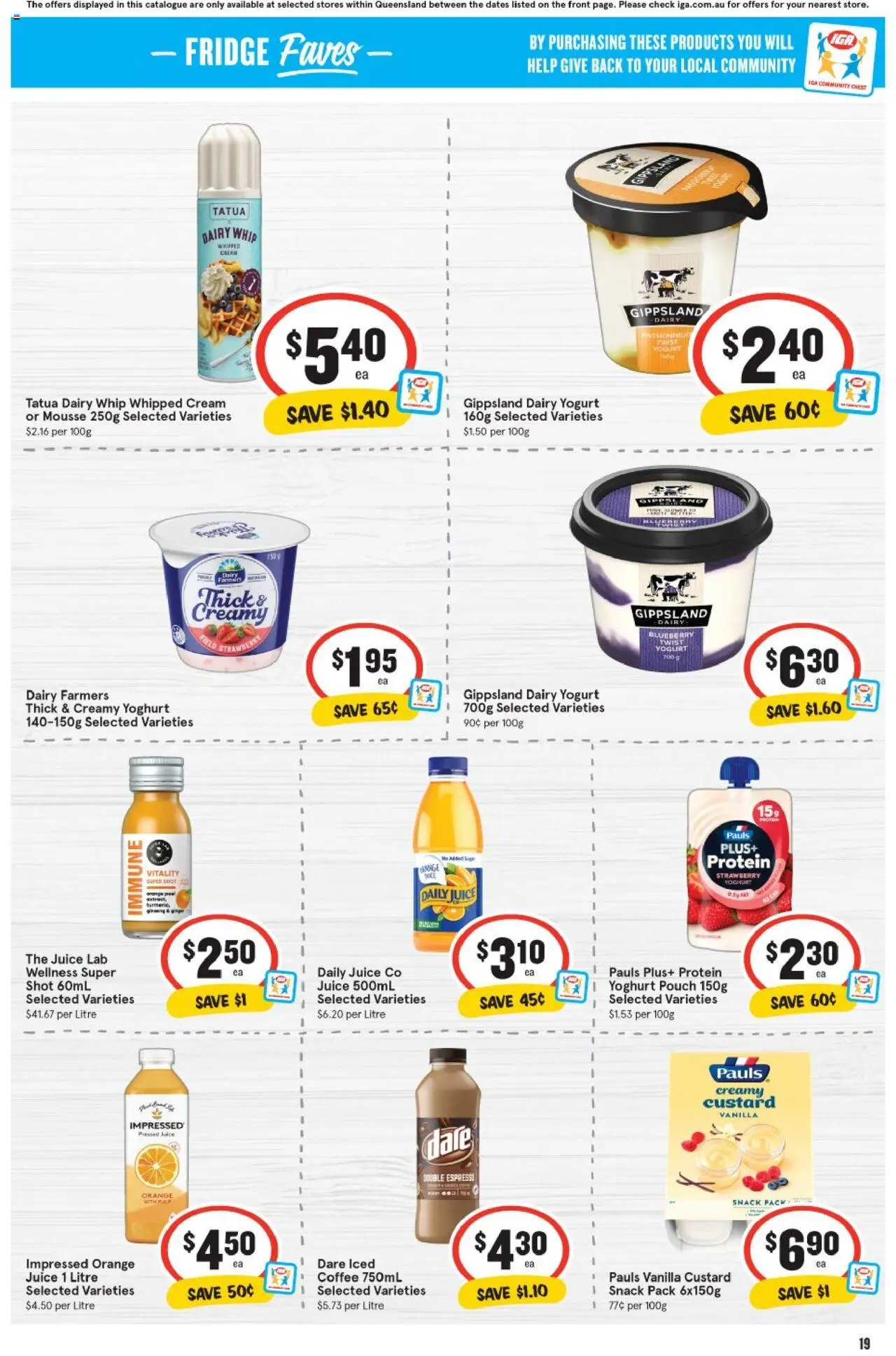 IGA catalogue - valid from 13.08.2025 | Page: 20 | Products: Yoghurt, Peel, Cream, Sugar