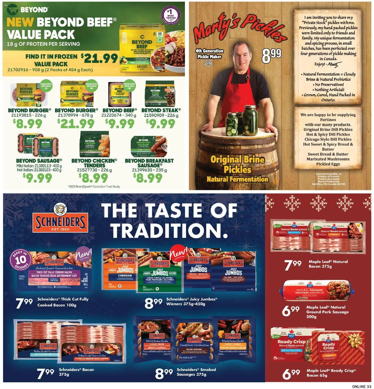 Fortinos flyer valid from 18.12.2025 | Page: 33 | Products: Cheese, Oil, Bread, Chicken