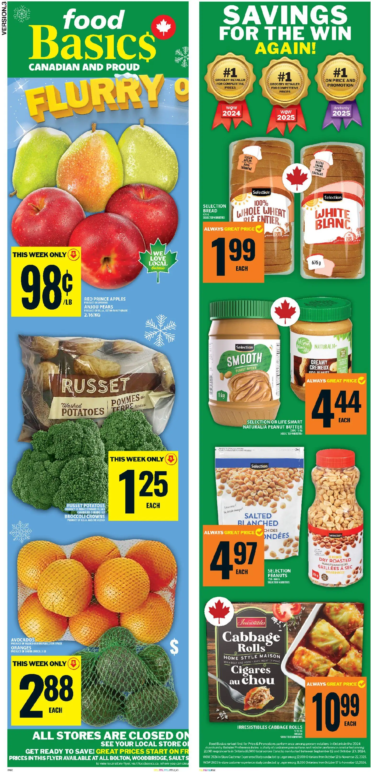 Food Basics flyer valid from 01.01.2026 | Page: 2 | Products: Potatoes, Bread, Apples, Oranges