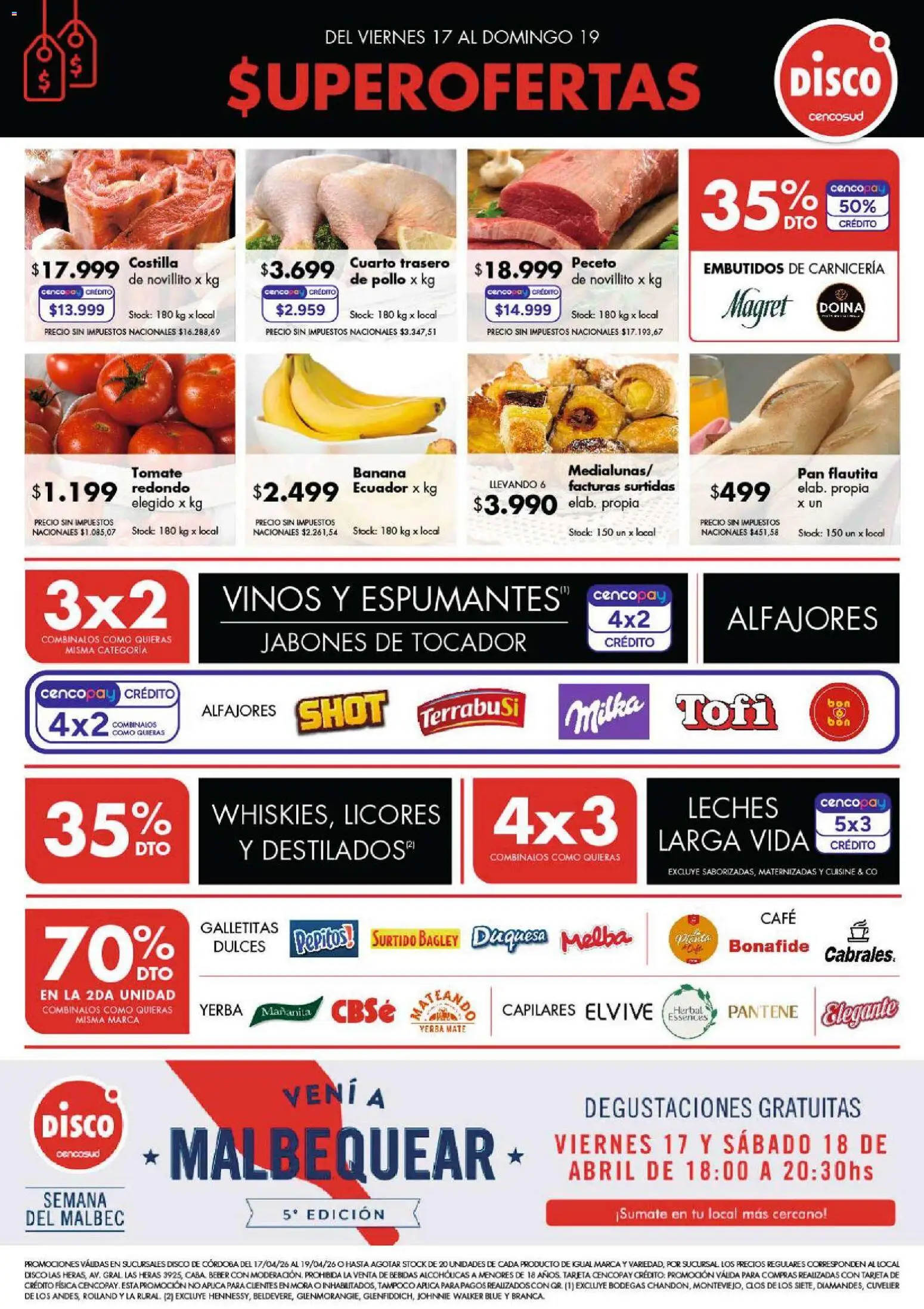 Disco - Ofertas | Córdoba │ válido desde el 16.04.2026 | Página: 1 | Productos: Mate, Pollo, Pan, Café