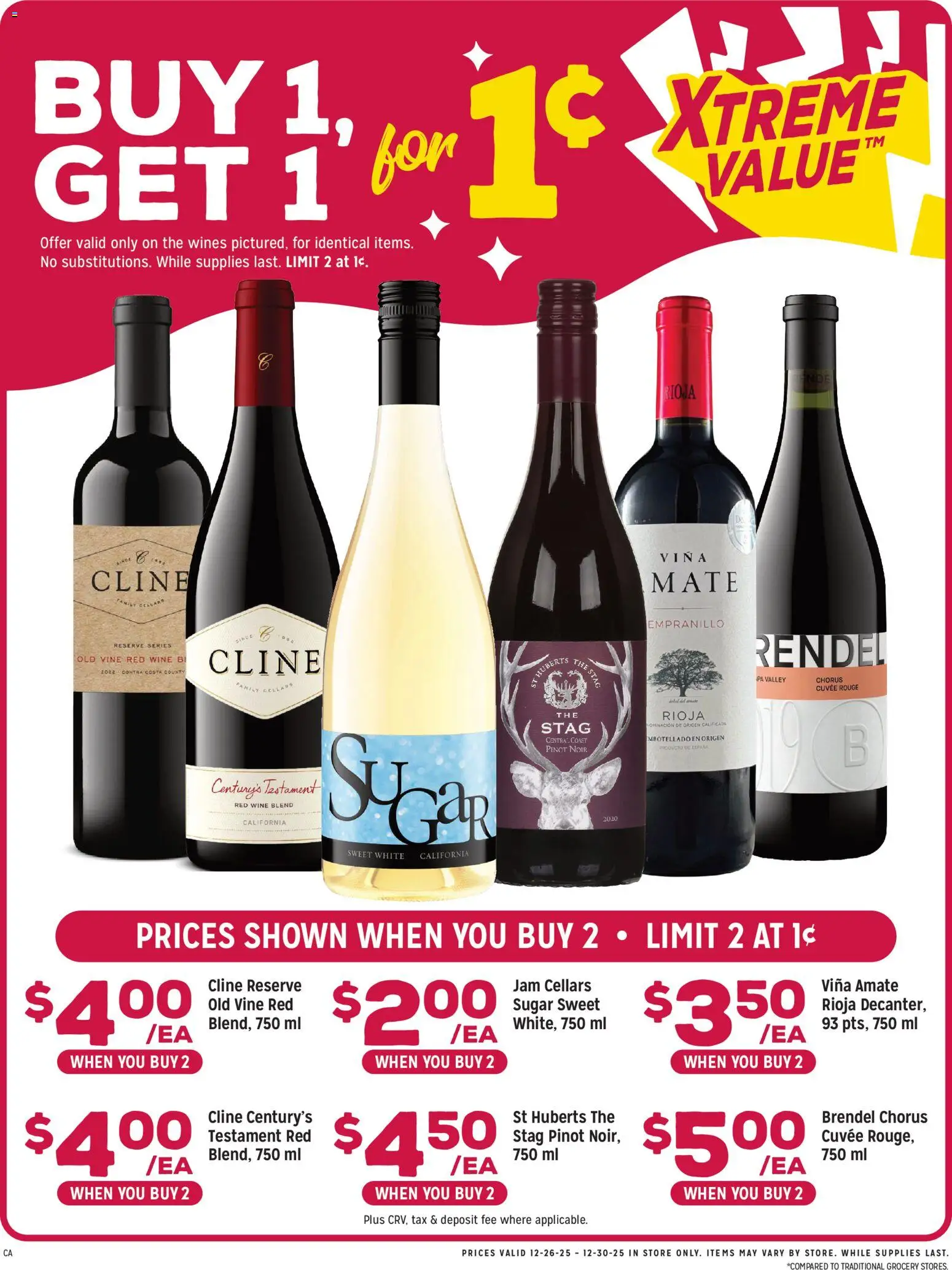 Grocery Outlet Weekly Ad - CA - valid from 24.12.2025 | Page: 2 | Products: Wine, Sugar
