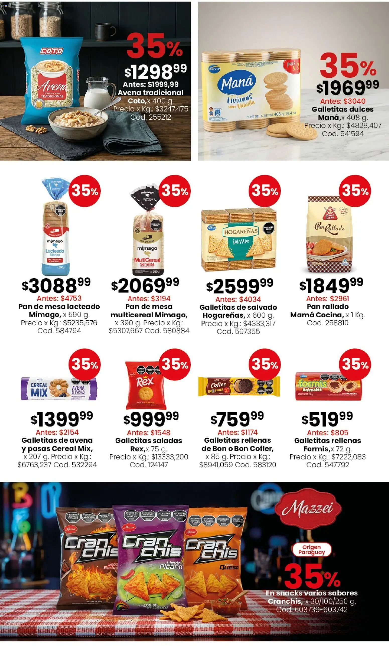 Coto - Ofertas Semanales │ válido desde el 13.04.2026 | Página: 6 | Productos: Galletitas, Semillas, Pan, Pan rallado
