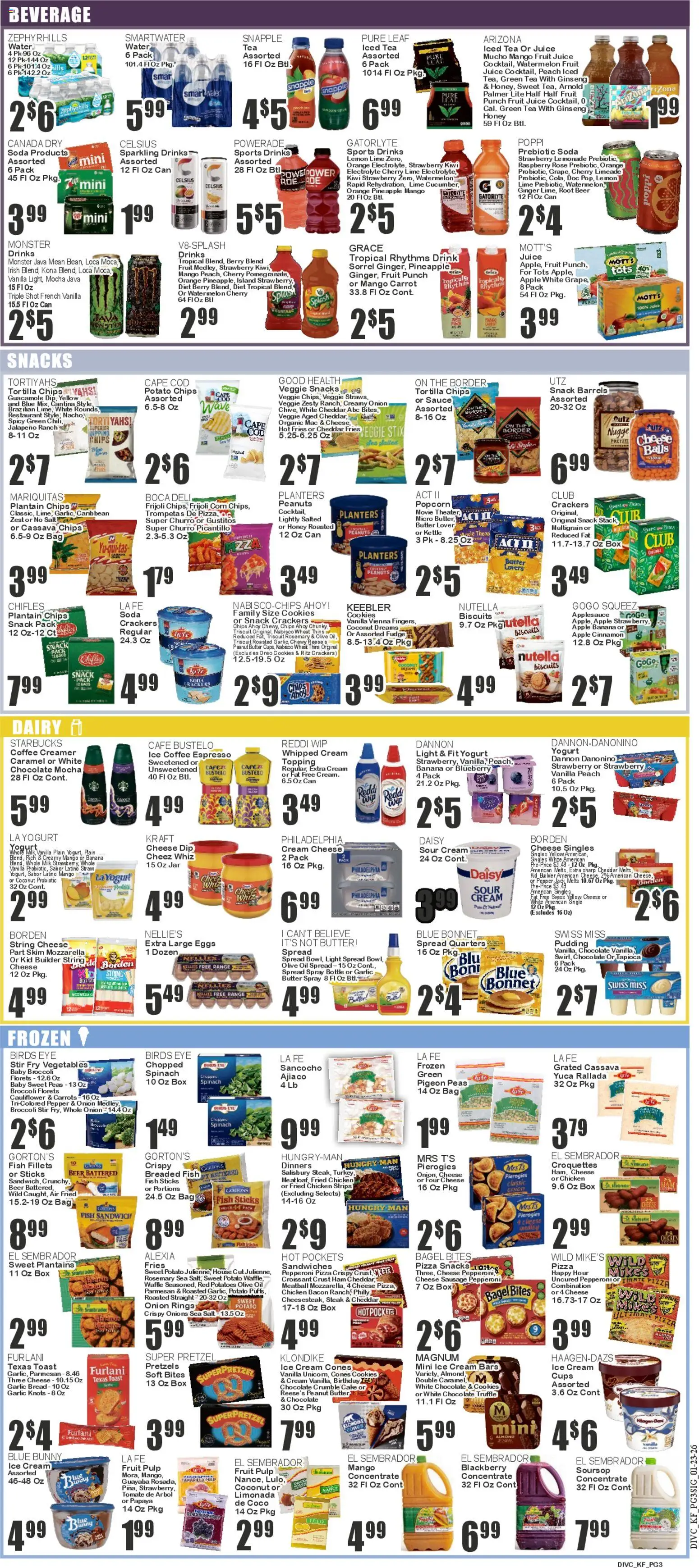 Food Universe Weekly Ad - valid from 23.01.2026 | Page: 3 | Products: Sour cream, Pineapple, Pepper, Bag