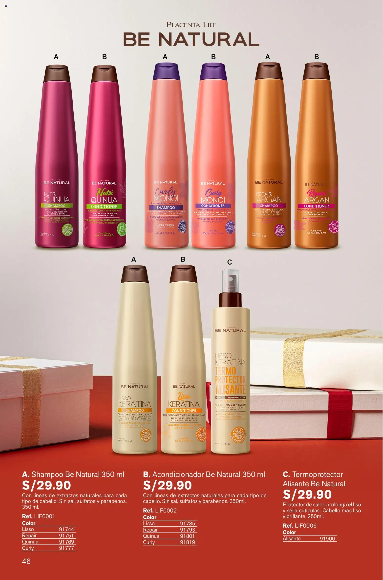 Catálogo Leonisa válido desde 05.12.2025 | Página: 46 | Productos: Shampoo, Acondicionador, Aceite