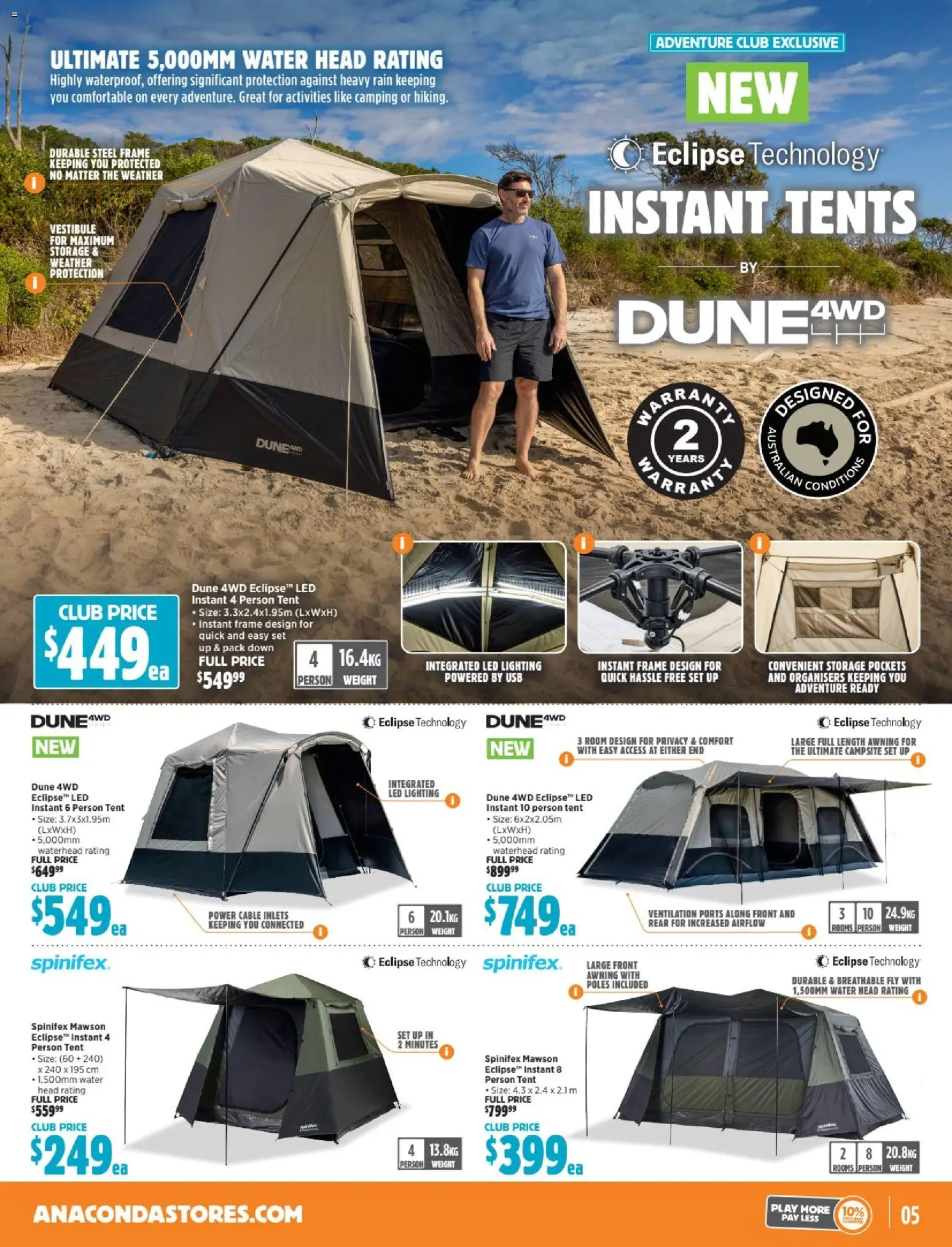 Anaconda catalogue - valid from 03.12.2025 | Page: 5 | Products: Water, Cable, Usb, Weight