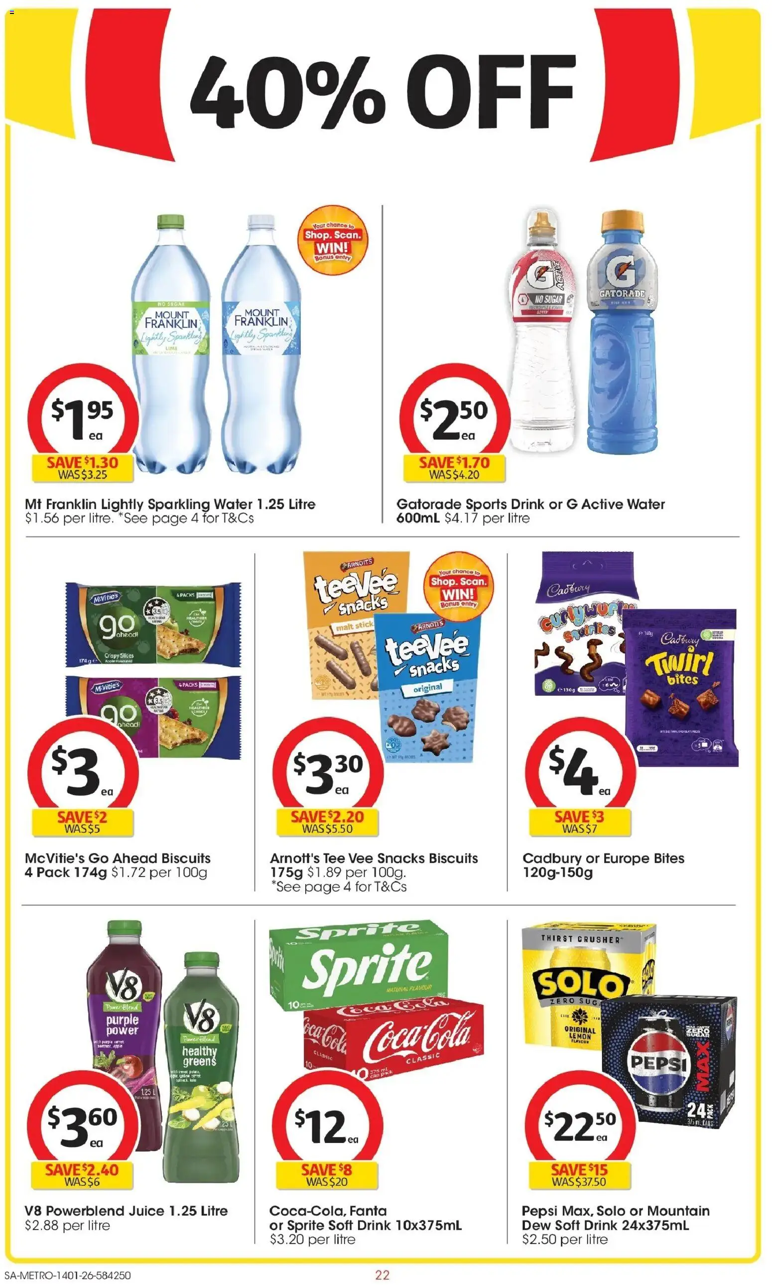 Coles catalogue - valid from 14.01.2026 | Page: 22 | Products: Juice, Coca Cola, Lemon, Lime