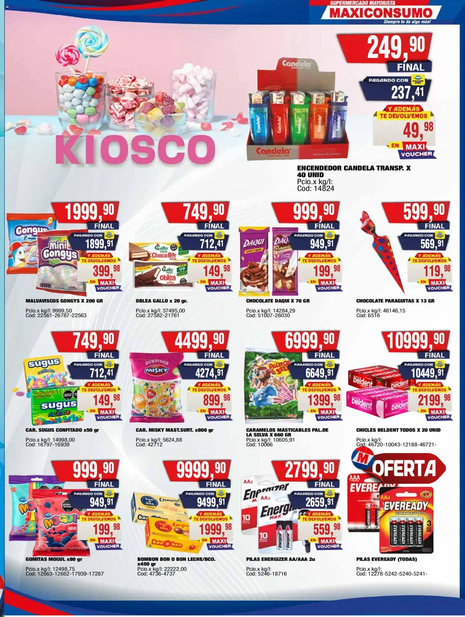 Maxiconsumo ofertas │ válido desde el 30.03.2026 | Página: 11 | Productos: Pilas, Gomitas, Chicles, Chocolate