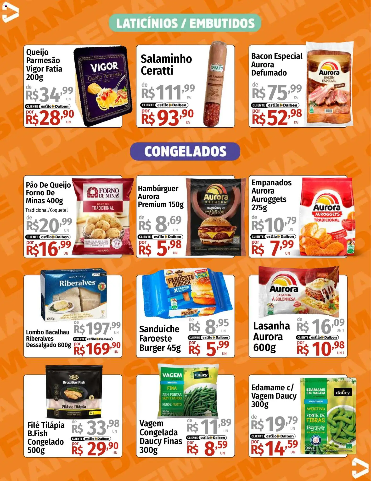Supermercado Dalben Folheto - válido de 16.01.2026 | Página: 10 | Produtos: Bacalhau, Sanduíche, Queijo parmesão, Filé de tilápia