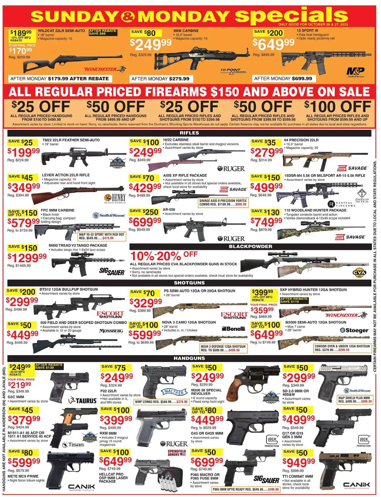 Dunham's Sports Weekly Ad - valid from 25.10.2025 | Page: 2 | Products: Ramp, Shotgun, Rifle