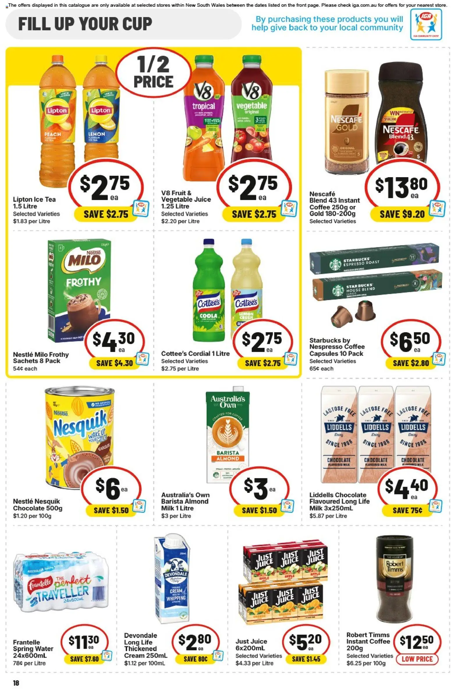 IGA catalogue - valid from 04.02.2026 | Page: 24 | Products: Coffee, Chocolate, Water, Peach