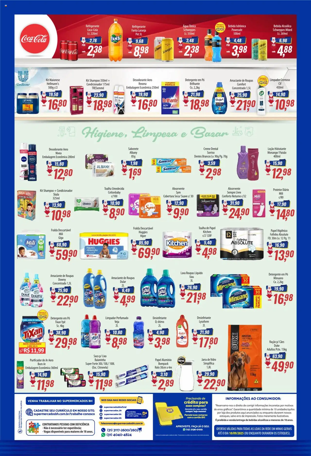 Supermercados BH Folheto - válido de 21.08.2025 | Página: 4 | Produtos: Shampoo, Condicionador, Fanta, Jarra