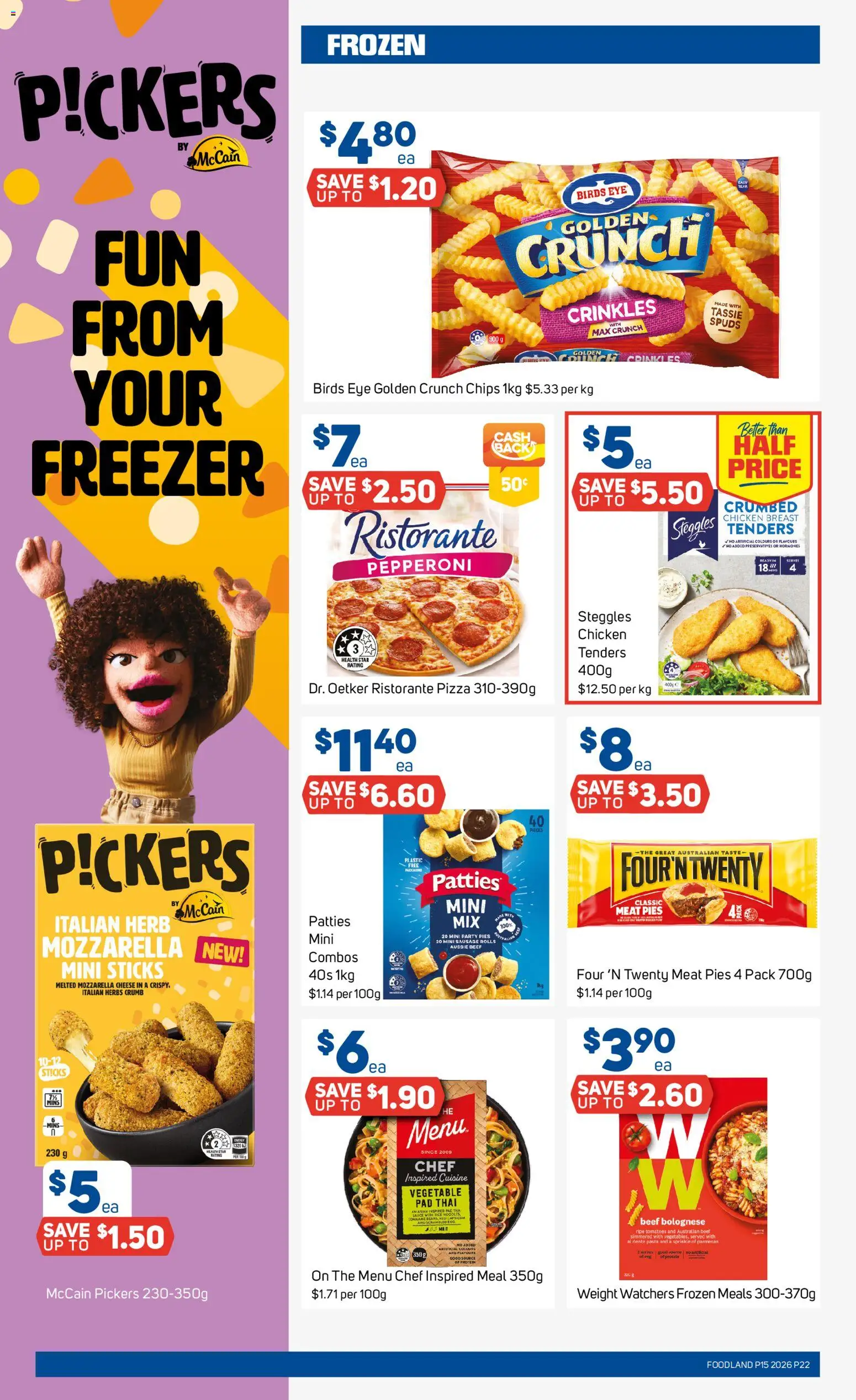 Foodland catalogue - valid from 08.04.2026 | Page: 22 | Products: Capsicum, Chicken, Rice, Pasta