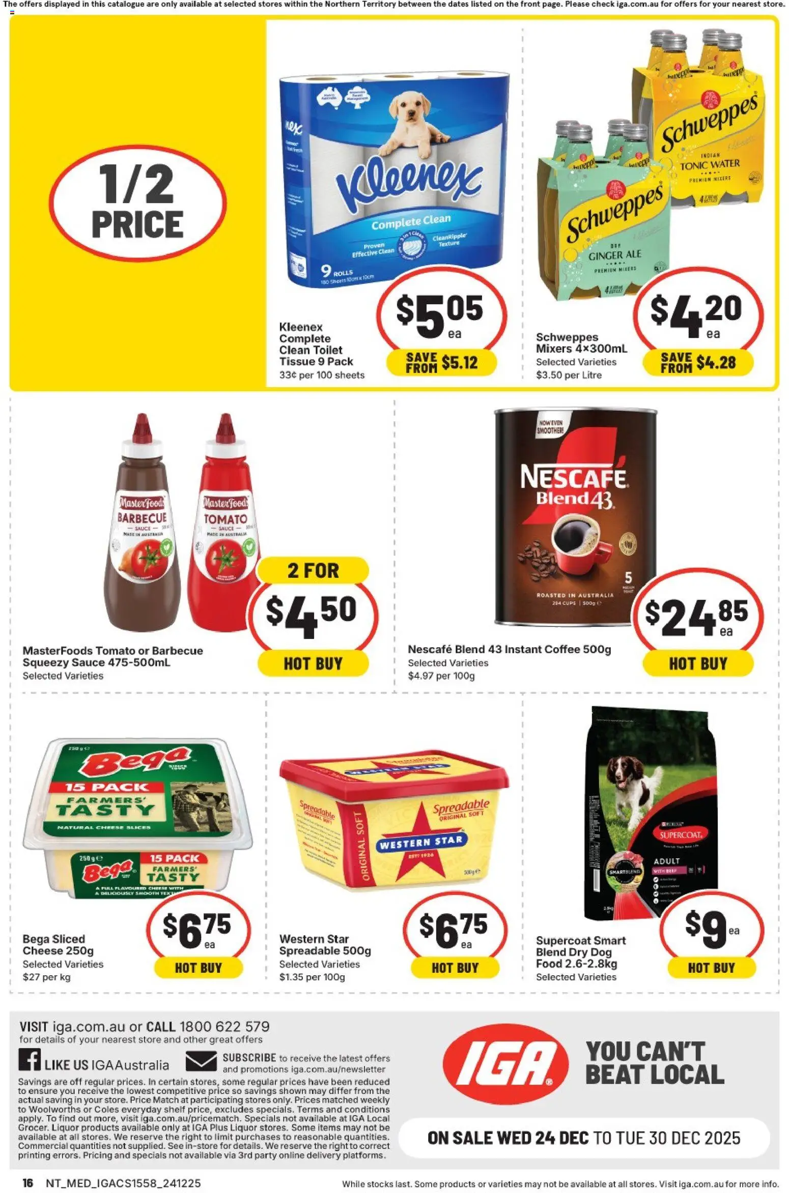 IGA catalogue - valid from 24.12.2025 | Page: 16 | Products: Shelf, Toilet, Coffee, Nescafe