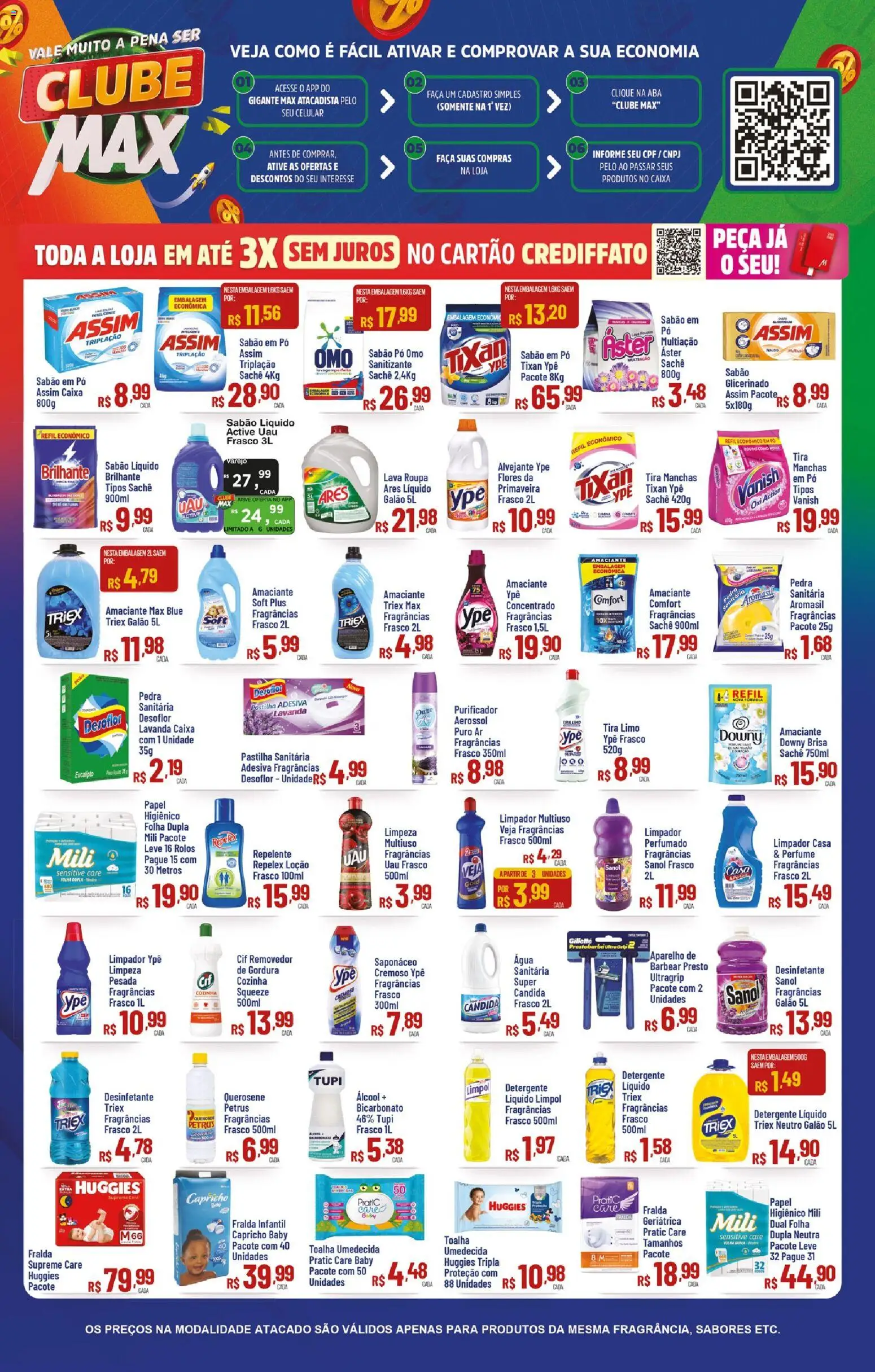 Max Atacadista Folheto - válido de 11.02.2026 | Página: 6 | Produtos: Tira manchas, Saponáceo, Papel higiênico, Toalha umedecida