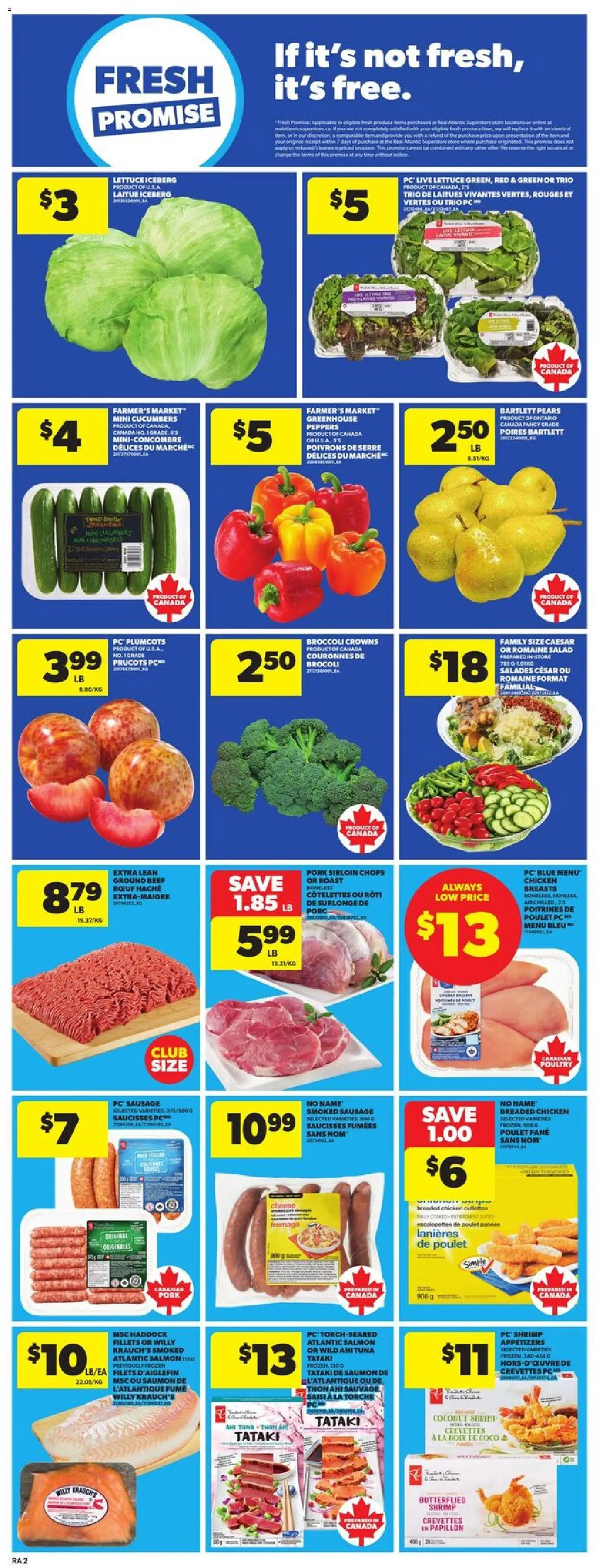 Atlantic Superstore flyer valid from 30.10.2025 | Page: 6 | Products: Beef, Cucumbers, Chicken, Pork