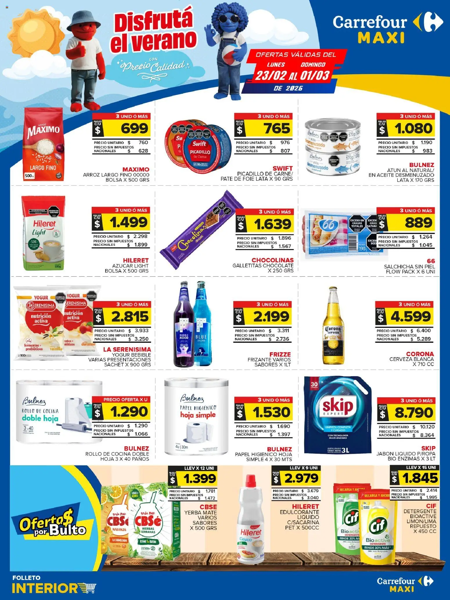 Carrefour Maxi catálogo │ válido desde el 23.02.2026 | Página: 1 | Productos: Bolsa, Cocina, Durazno, Chocolate
