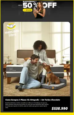 Black Friday Mercado Libre válido desde el 28.11.2025 | Página: 7 | Productos: Cama, Colchón, Chocolate, Base