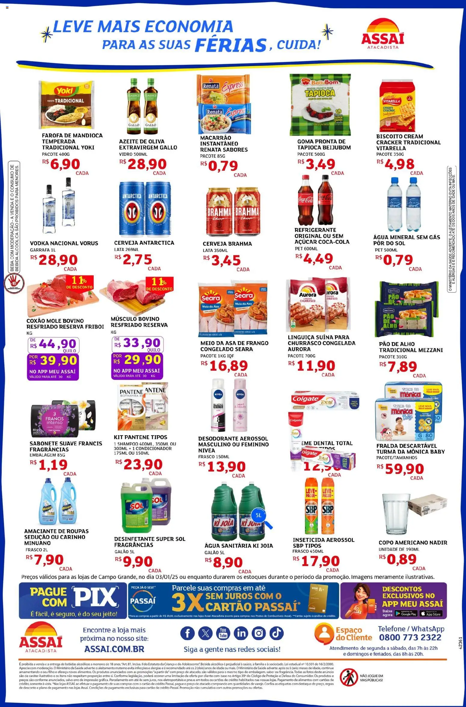 Assaí Atacadista Folheto - válido de 03.01.2026 | Página: 2 | Produtos: Biscoito, Pneus, Massa, Frango