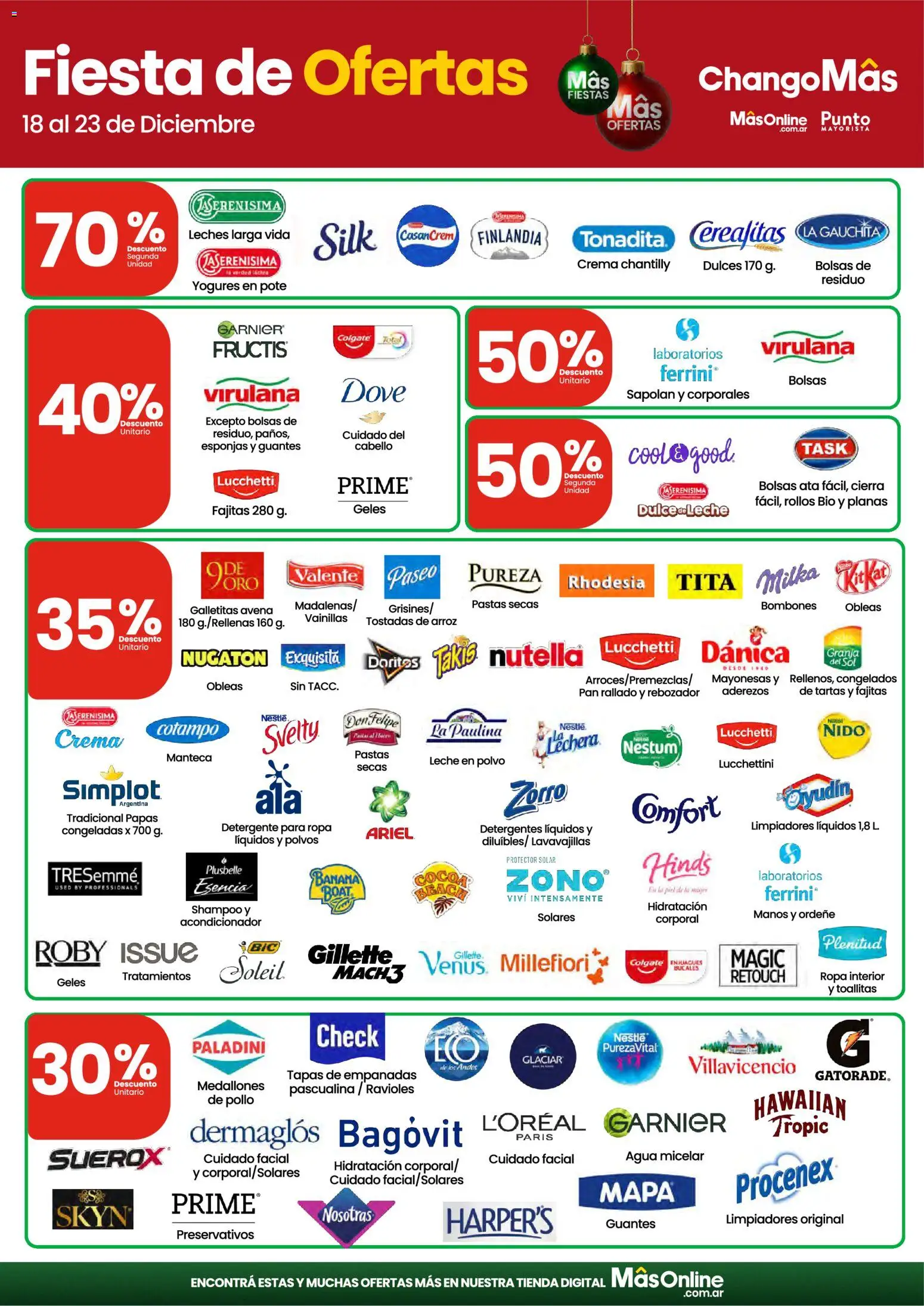 Changomas ofertas │ válido desde el 18.12.2025 | Página: 5 | Productos: Galletitas, Acondicionador, Leche, Arroz