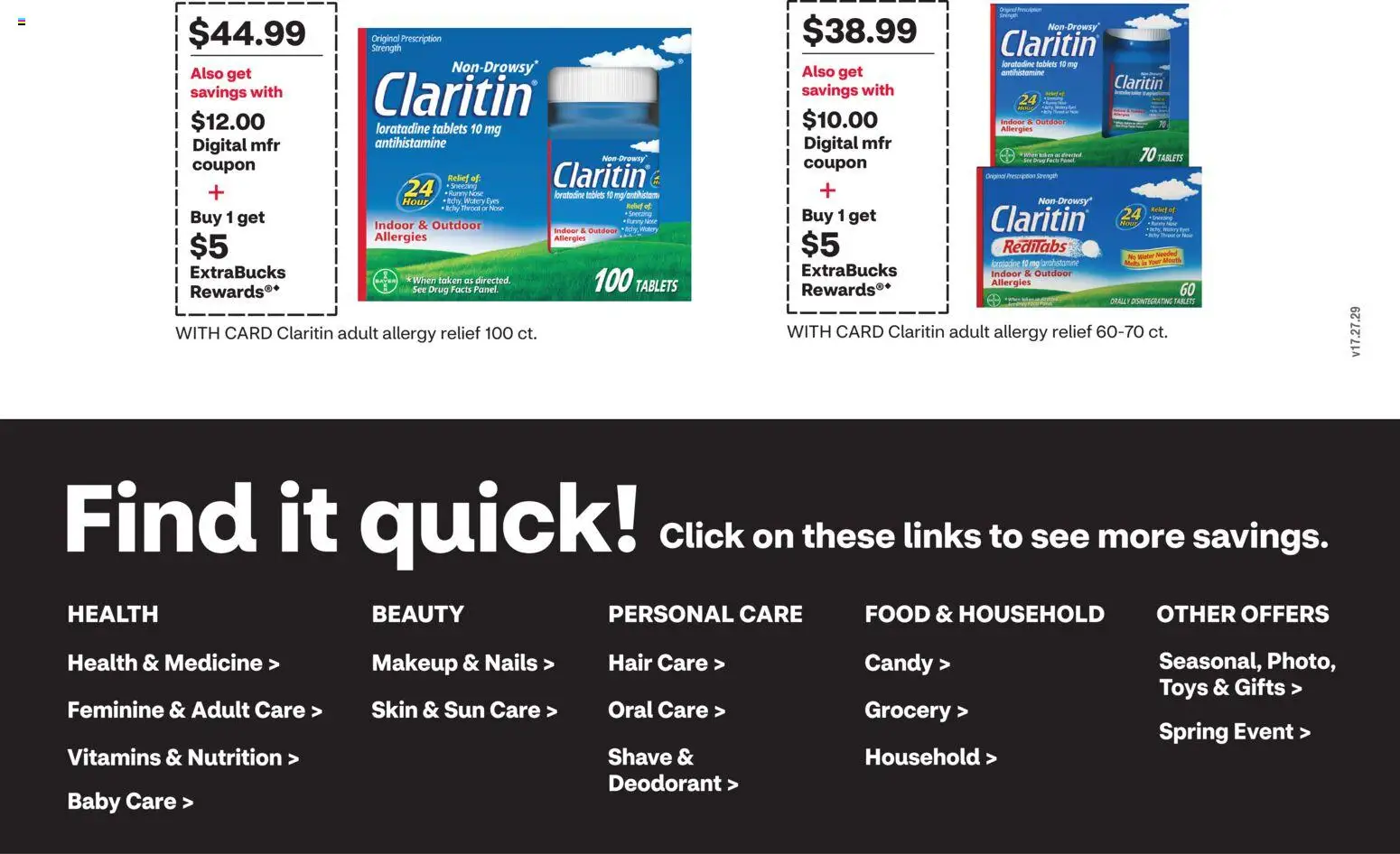 CVS Pharmacy Weekly Ad - CT - valid from 05.04.2026 | Page: 5 | Products: Deodorant, Water
