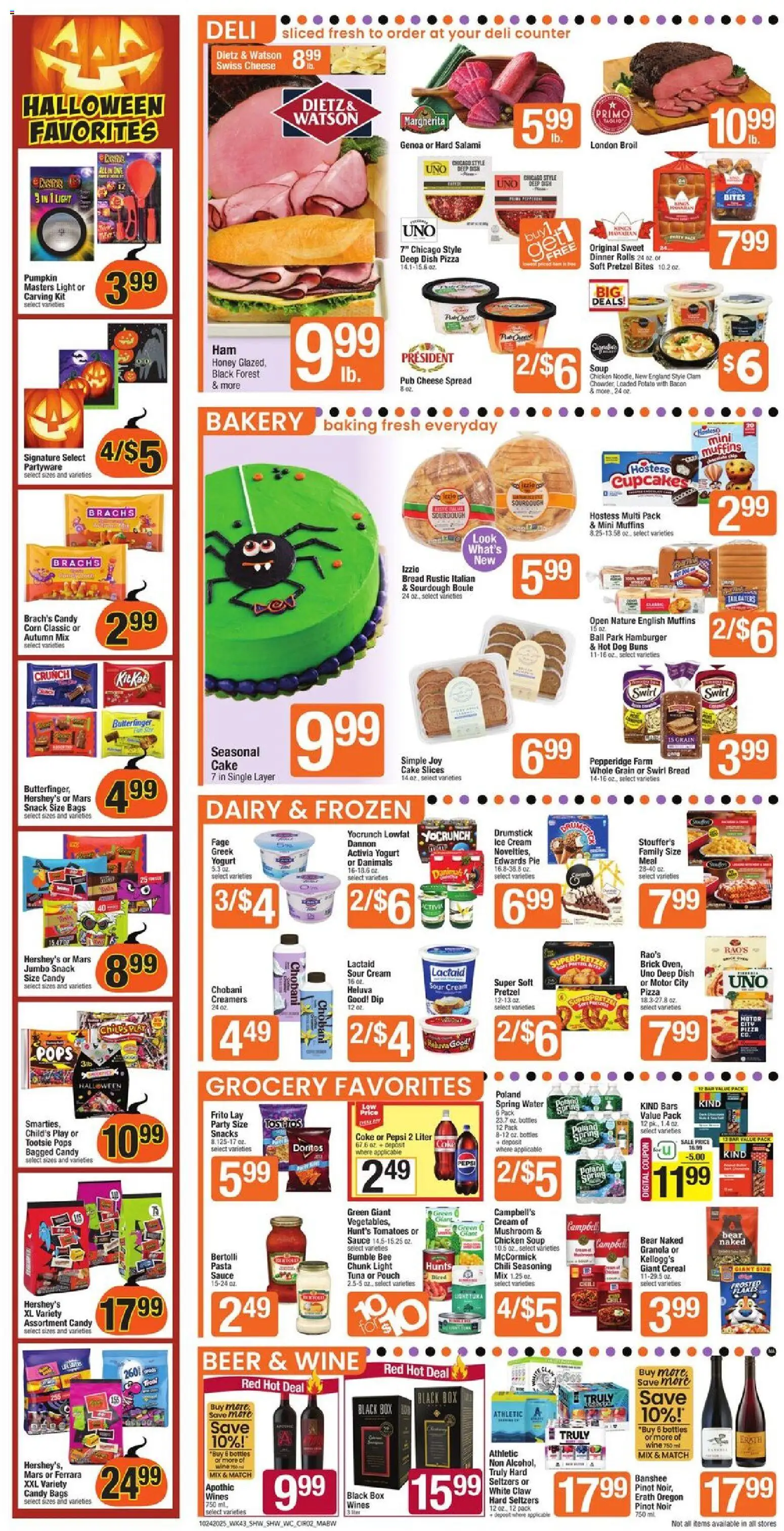 Shaw's Weekly Ad - MA - valid from 24.10.2025 | Page: 2 | Products: Salami, Cream, Flakes, Pumpkin