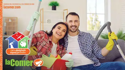 Vista previa de La Comer folleto Limpia Desinfecta Organiza Ahorra, nuevo folleto de la tienda, válido en México a partir del 09.01.2026