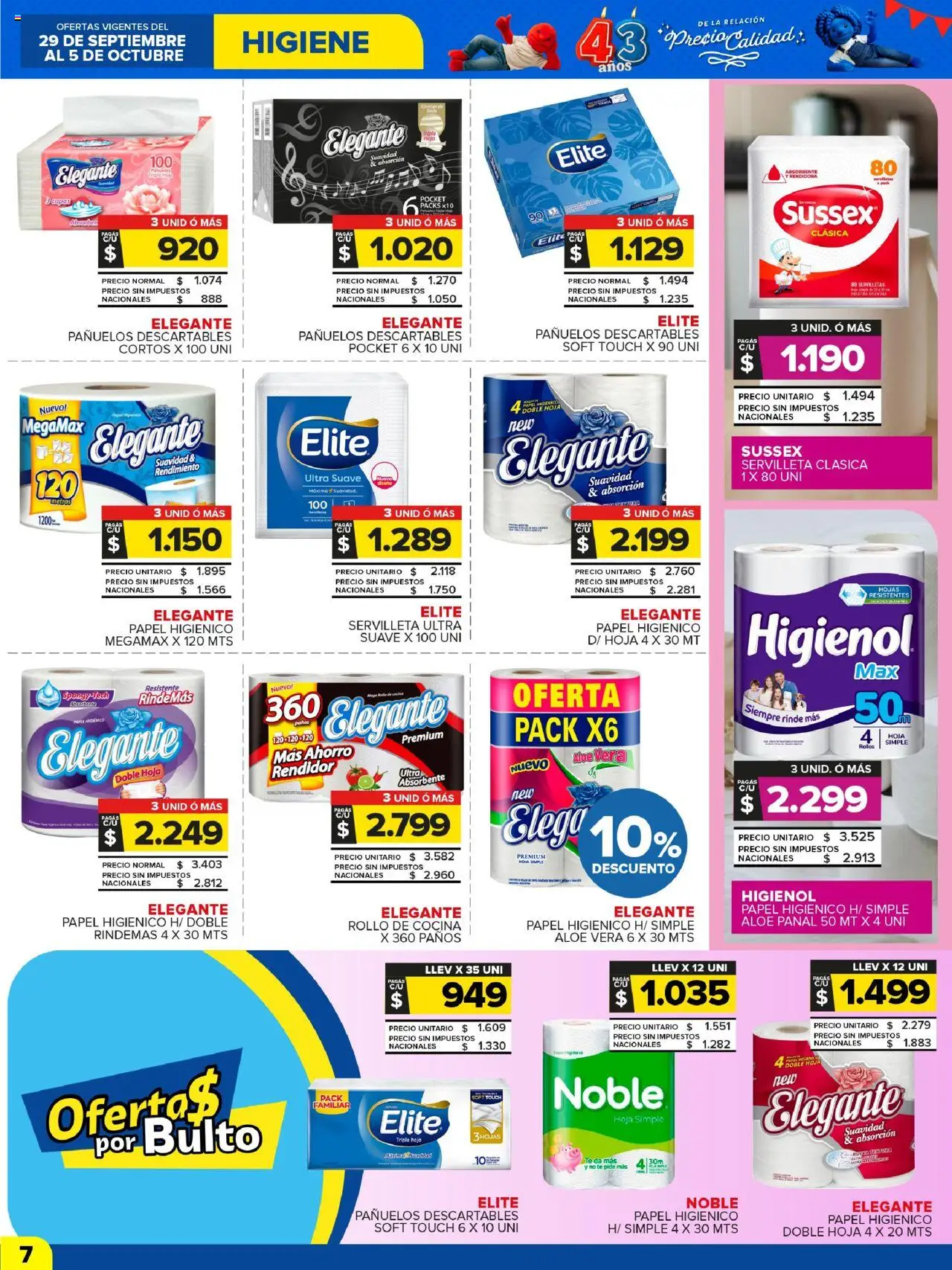 Carrefour Maxi catálogo │ válido desde el 30.09.2025 | Página: 7 | Productos: Papel higiénico, Cocina, Servilletas, Té