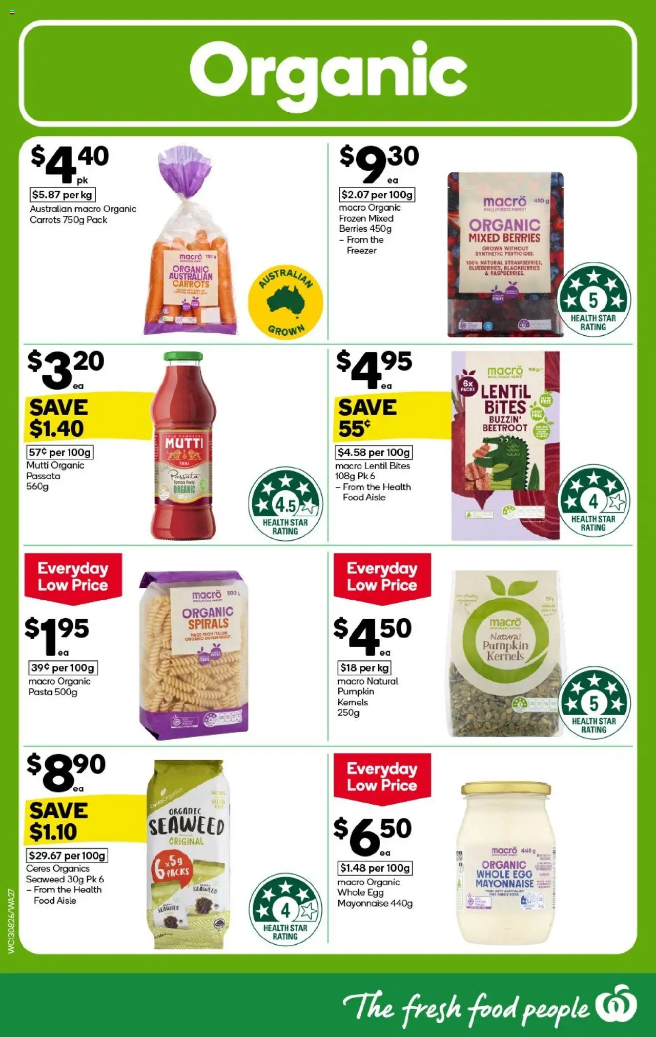 Woolworths catalogue - valid from 27.08.2025 | Page: 27 | Products: Pasta, Carrots, Beetroot, Freezer