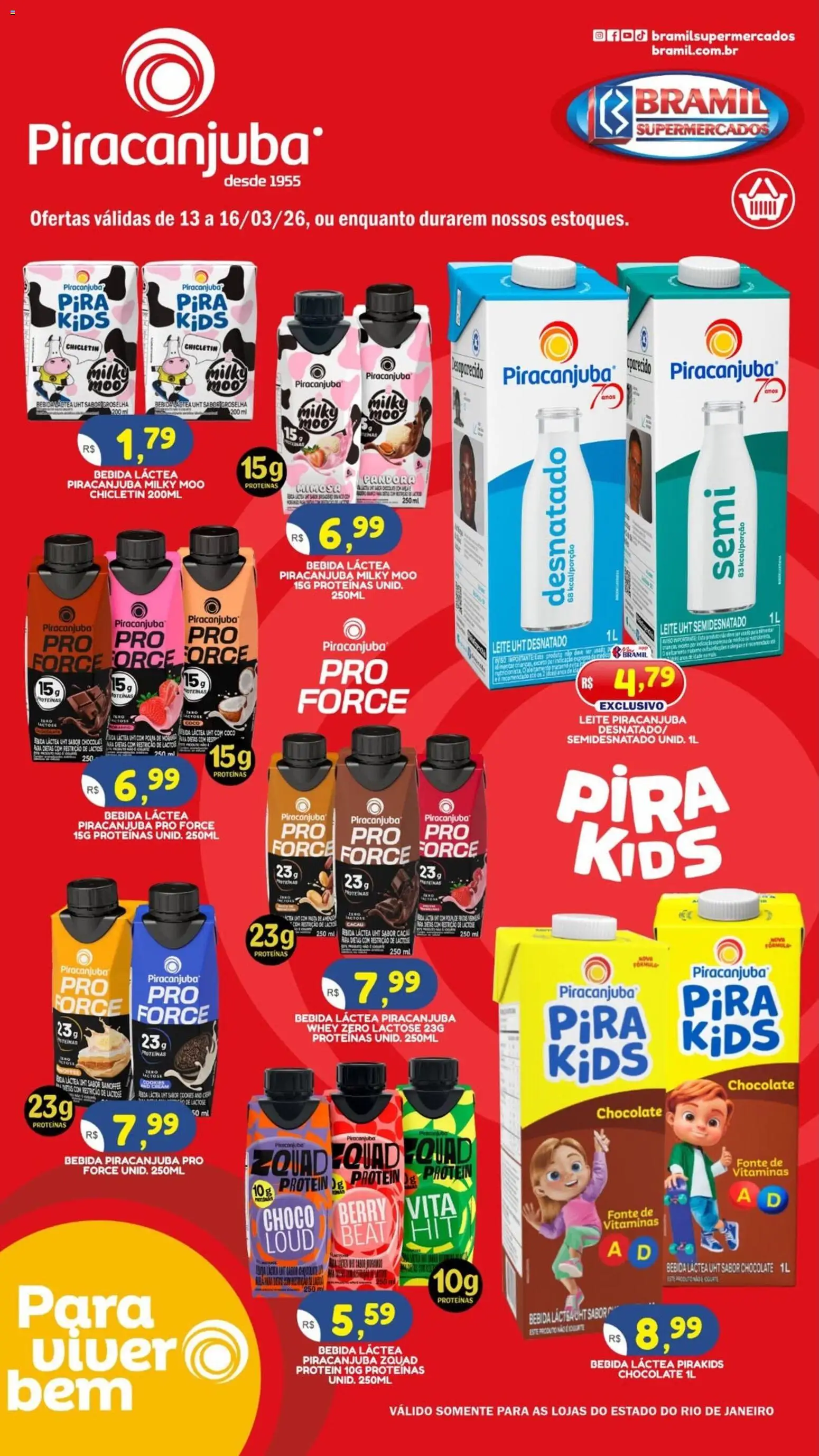 Bramil Supermercados Folheto - válido de 13.03.2026 | Página: 1 | Produtos: Cerca, Chocolate, Bebida, Cookies