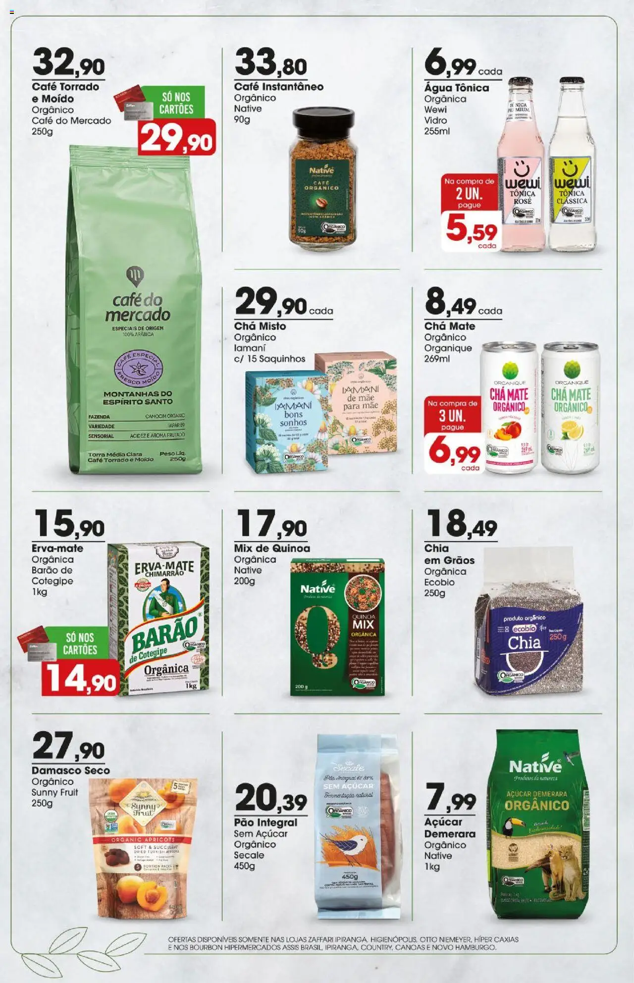 Zaffari Folheto - válido de 01.09.2025 | Página: 4 | Produtos: Quinoa, Açúcar demerara, Café, Bourbon