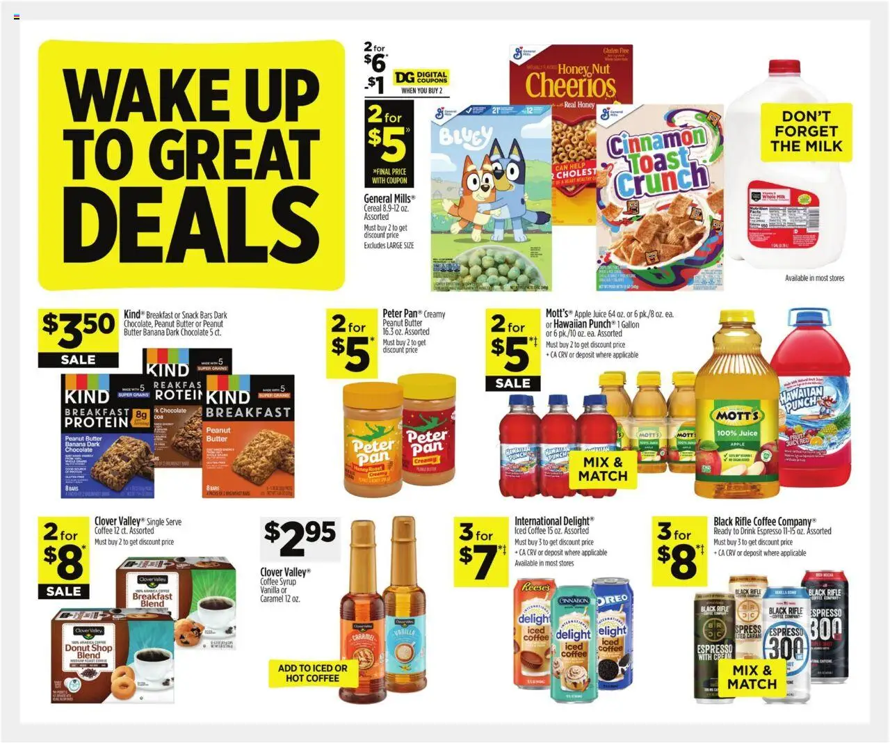 Dollar General Weekly Ad - valid from 24.08.2025 | Page: 8 | Products: Milk, Butter, Cream, Rifle