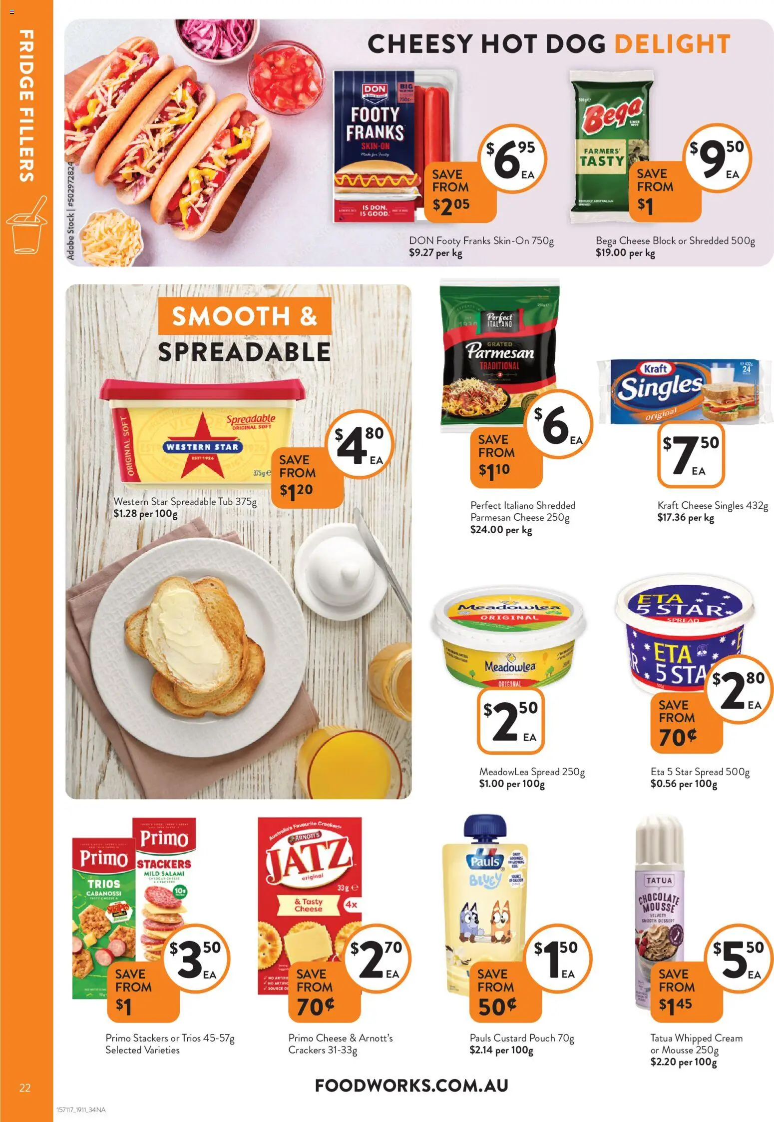 Foodworks catalogue - valid from 19.11.2025 | Page: 22 | Products: Cheese, Salami, Cream, Mousse