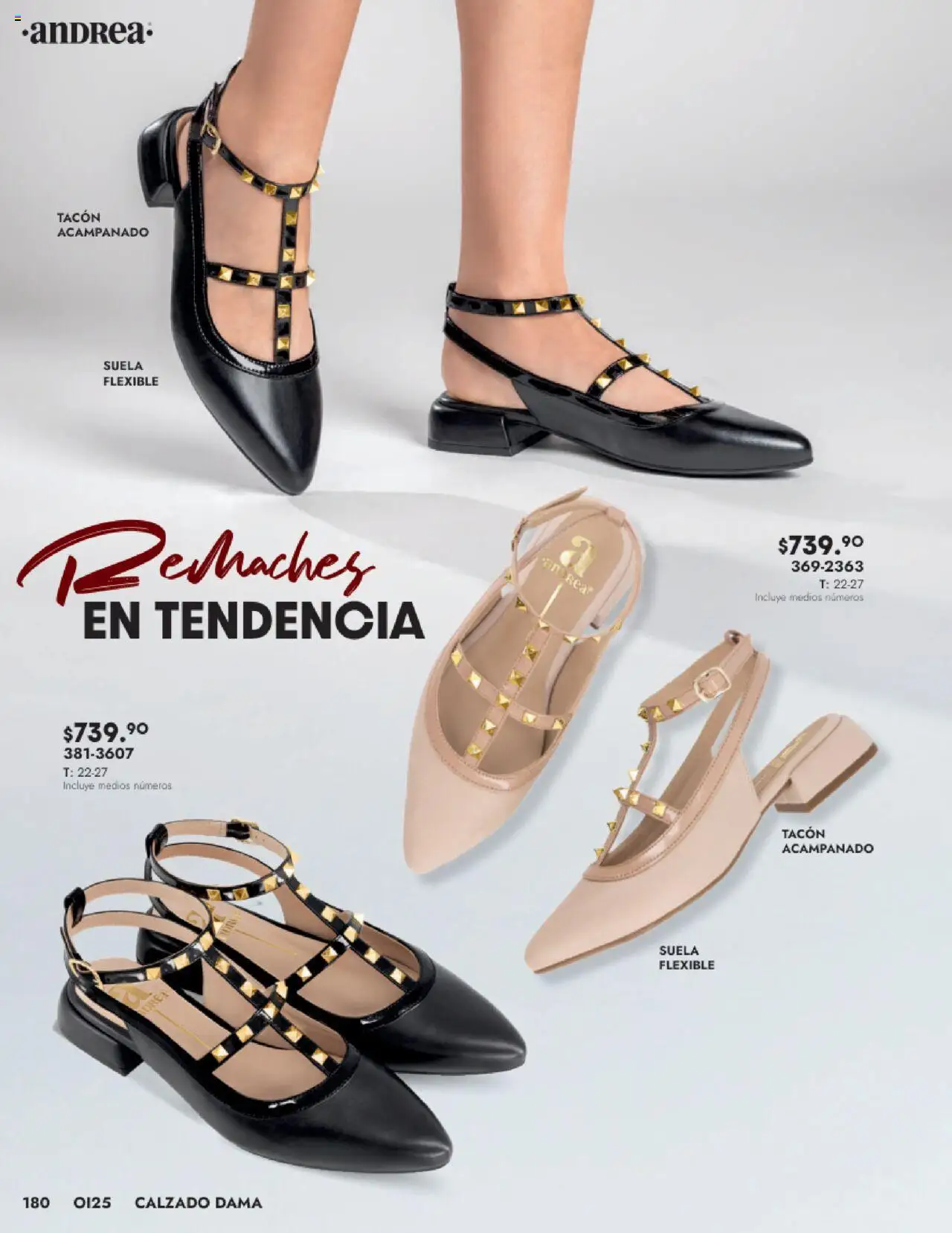 Nuevas ofertas de Andrea válidas en toda la República Mexicana desde el 24.08.2025. ¡Encuentra las mejores ofertas en Andrea - Catálogo Calzado Dama! | Página: 180 | Productos: Flexible