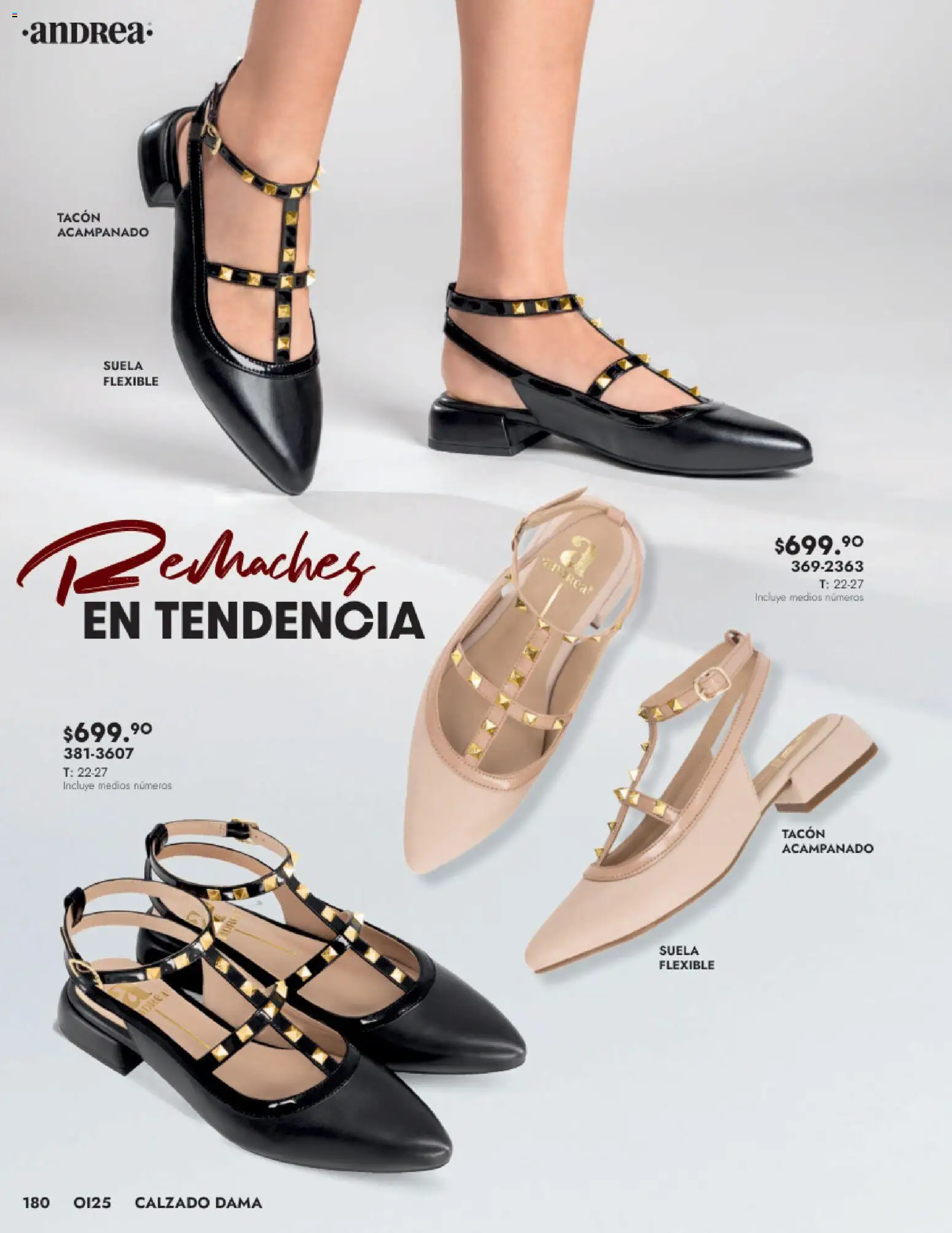 Nuevas ofertas de Andrea válidas en toda la República Mexicana desde el 24.08.2025. ¡Encuentra las mejores ofertas en Andrea - Catálogo Calzado Dama! | Página: 180 | Productos: Flexible