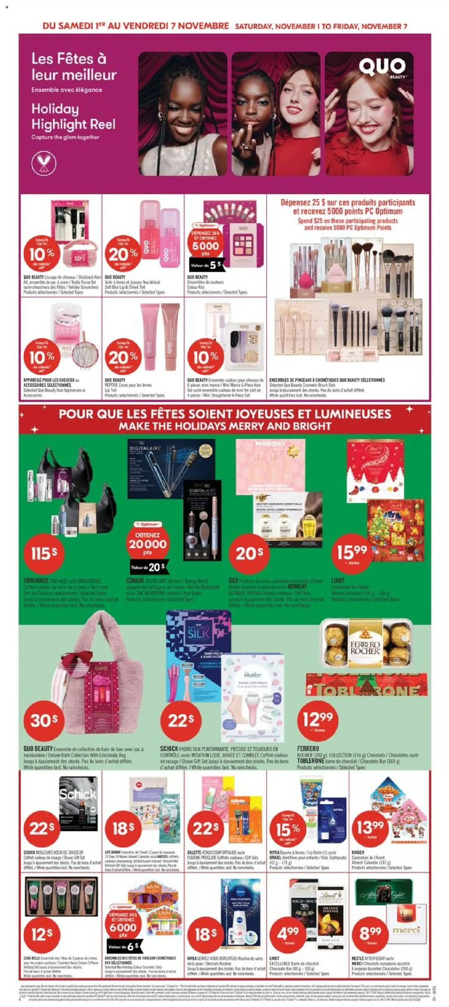 Pharmaprix flyer valid from 01.11.2025 | Page: 12 | Products: Purse, Robot, Hair dryer, Hand cream