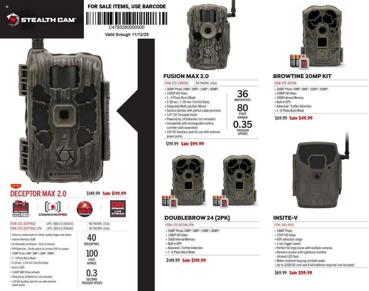 Dunham's Sports Hunting Game Camera, Blind & Treestand Guide - valid from 21.08.2025 | Page: 5 | Products: Fusion, Video, Camera, Cable