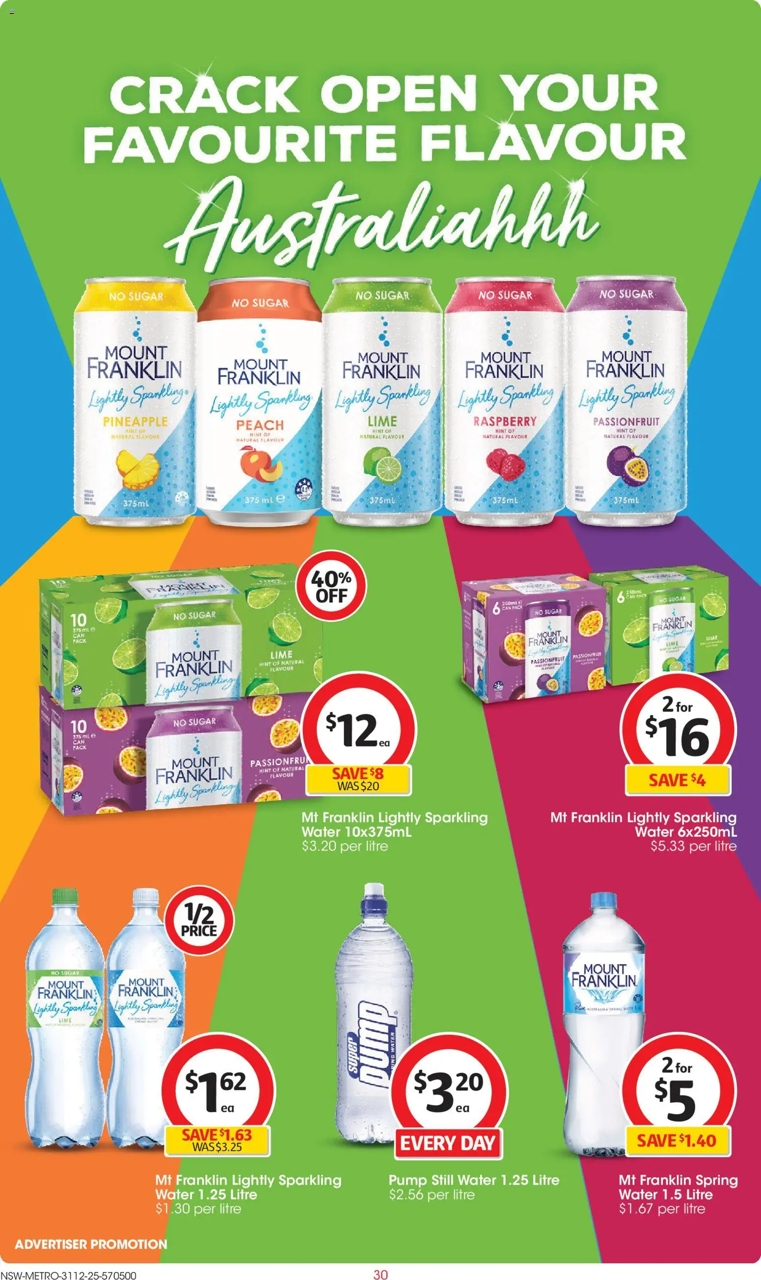 Coles catalogue - valid from 31.12.2025 | Page: 30 | Products: Pineapple, Passionfruit, Sugar, Raspberry
