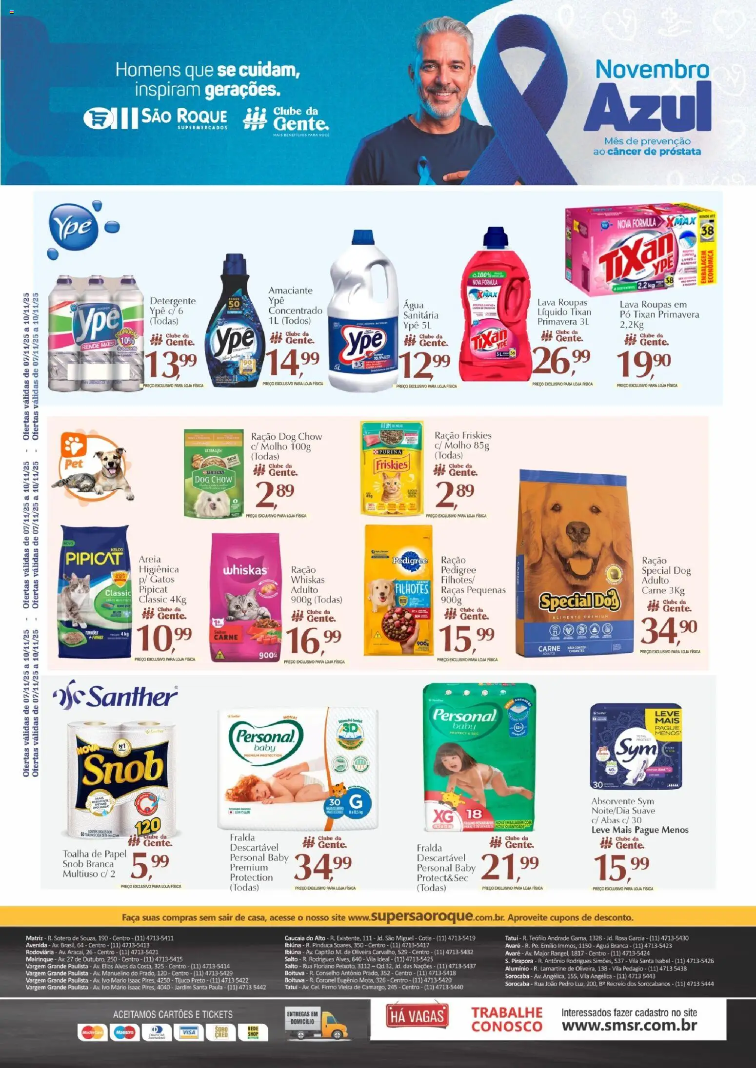 São Roque Supermercados Folheto - válido de 07.11.2025 | Página: 7 | Produtos: Areia, Faca, Absorvente, Amaciante