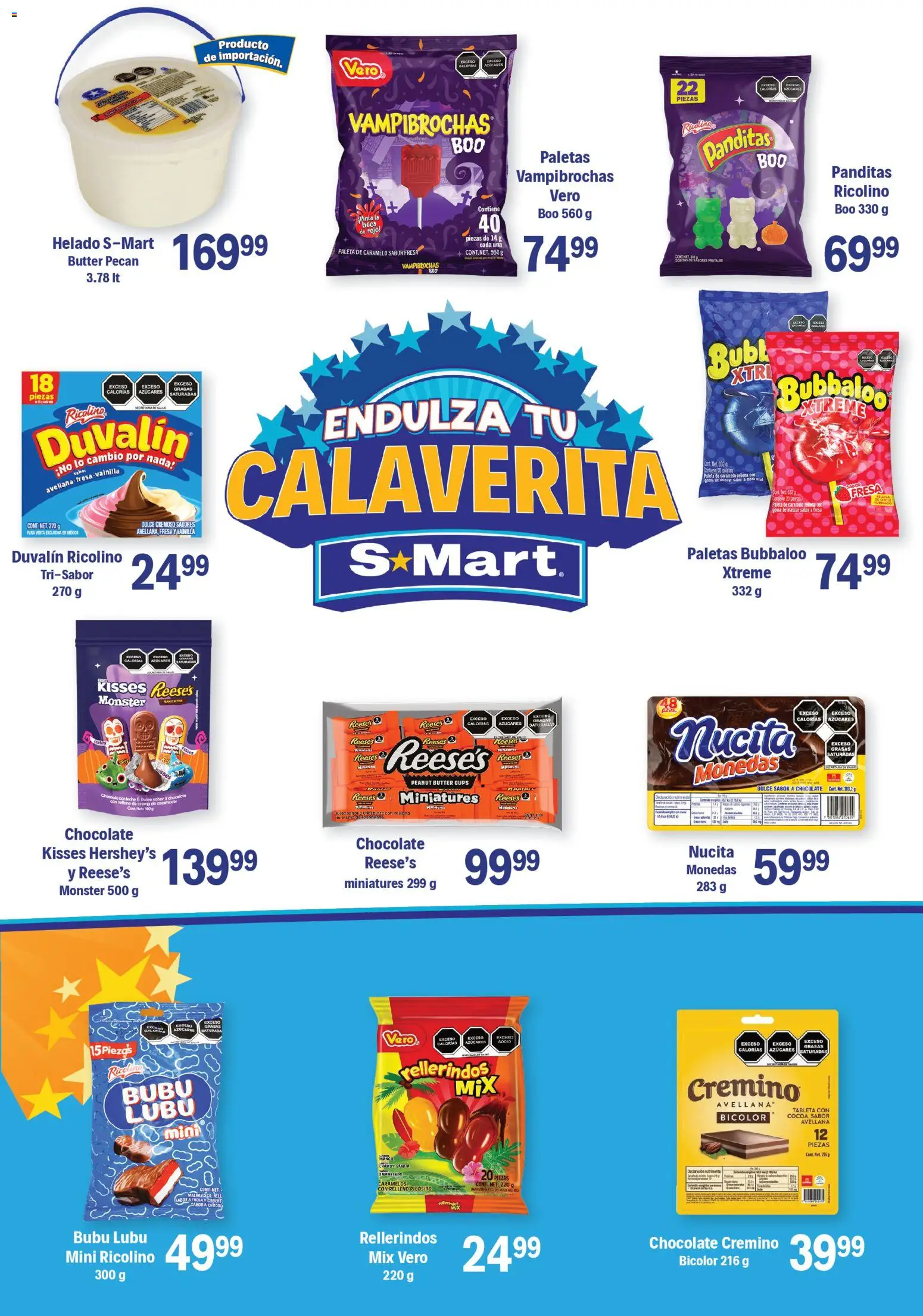 Nuevas ofertas de S-Mart válidas en toda la República Mexicana desde el 31.10.2025. ¡Encuentra las mejores ofertas en S-Mart folleto Ofertas de Feria Chihuahua  ! | Página: 4 | Productos: Paleta, Crema, Chocolate, Helado