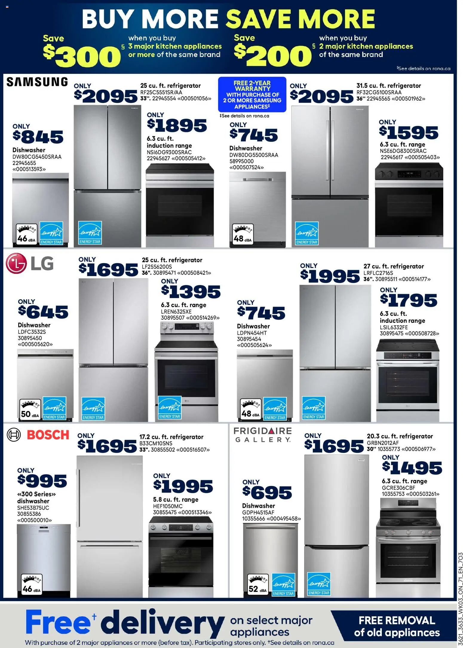 Rona flyer valid from 12.02.2026 | Page: 20 | Products: Refrigerator, Dishwasher