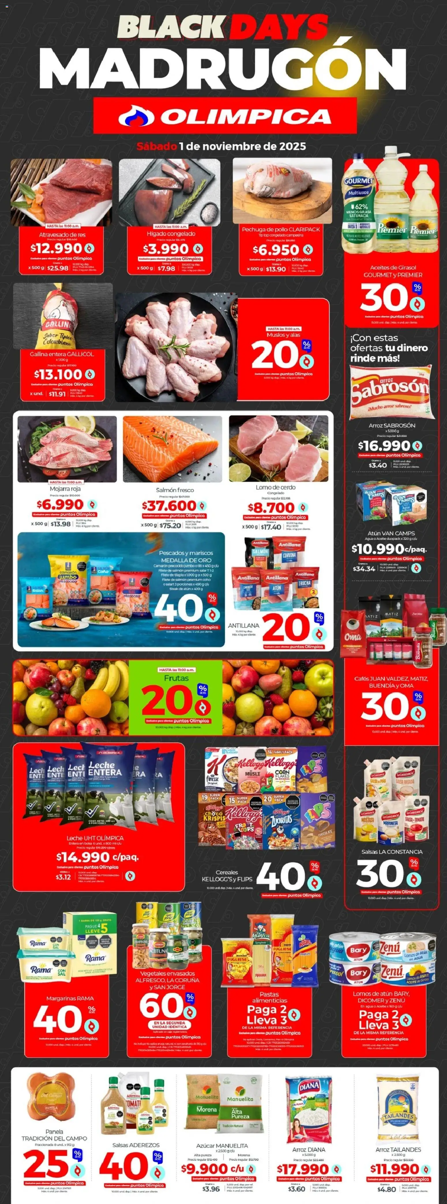 Olímpica revista - valida desde el 01.11.2025 | Página: 1 | Productos: Agua, Arroz, Bolsa, Ducha Bidet