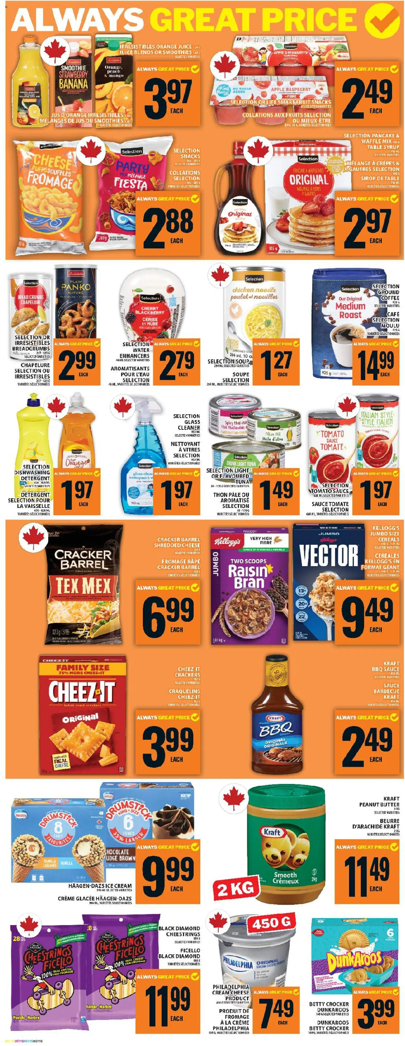 Food Basics flyer valid from 13.11.2025 | Page: 10 | Products: Ice cream, Butter, Bread, Juice